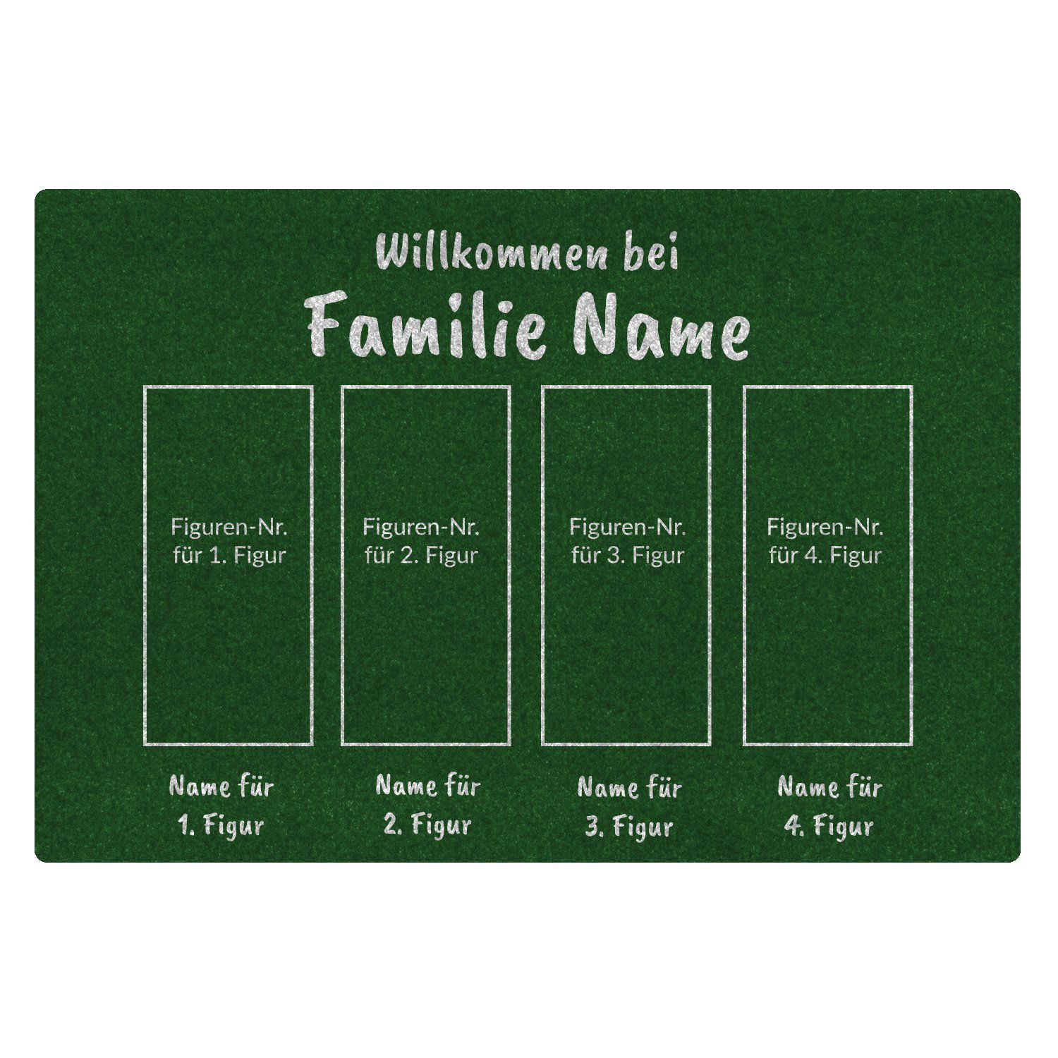 Fußmatte - Familie im Comic Stil