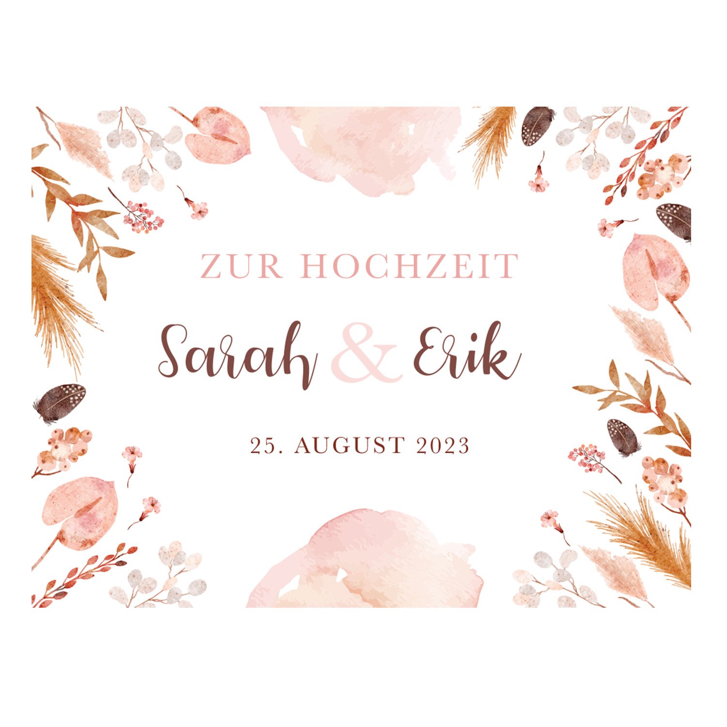 Goldener Sekt zur Hochzeit - mit Personalisierung
