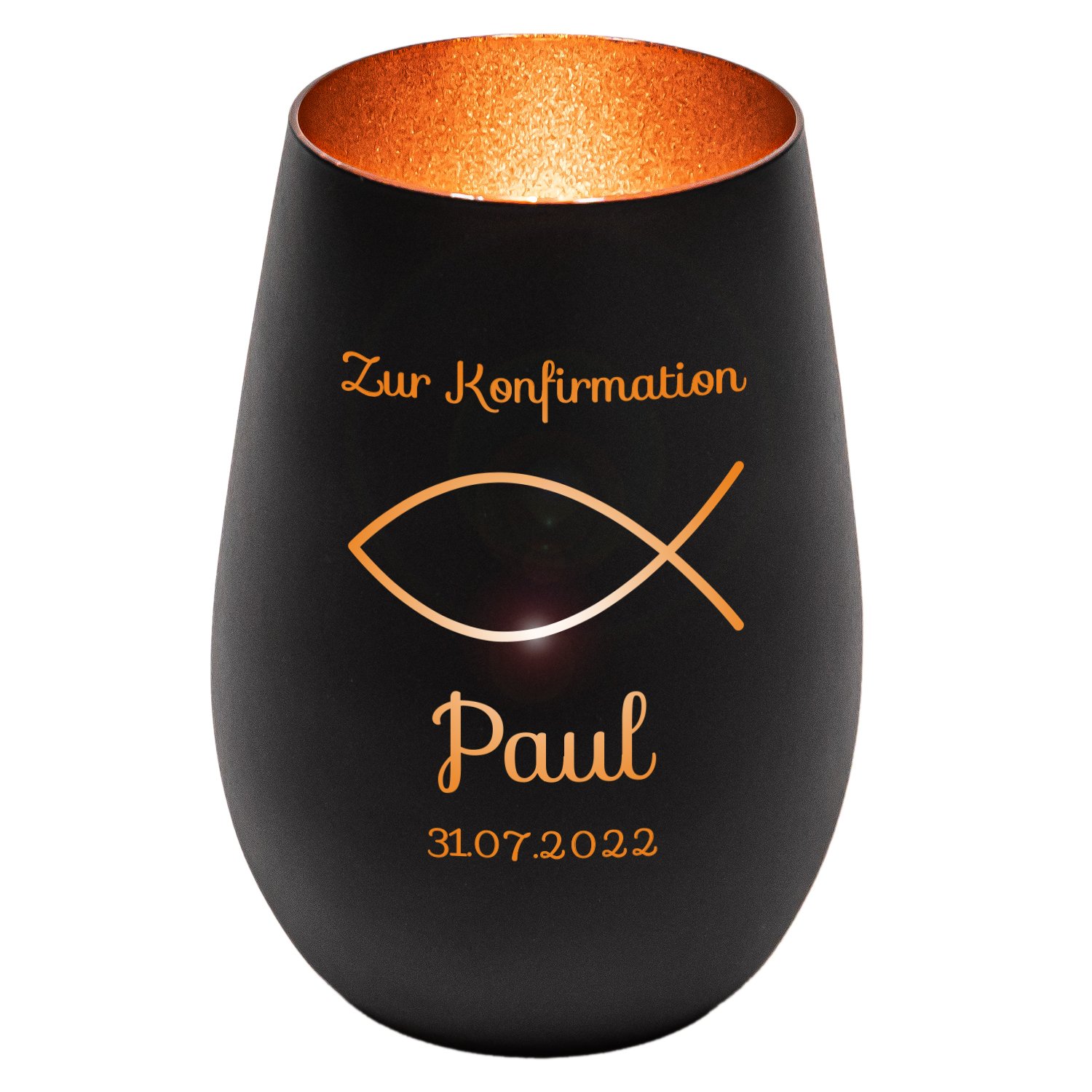 Windlicht - Konfirmation mit Personalisierung