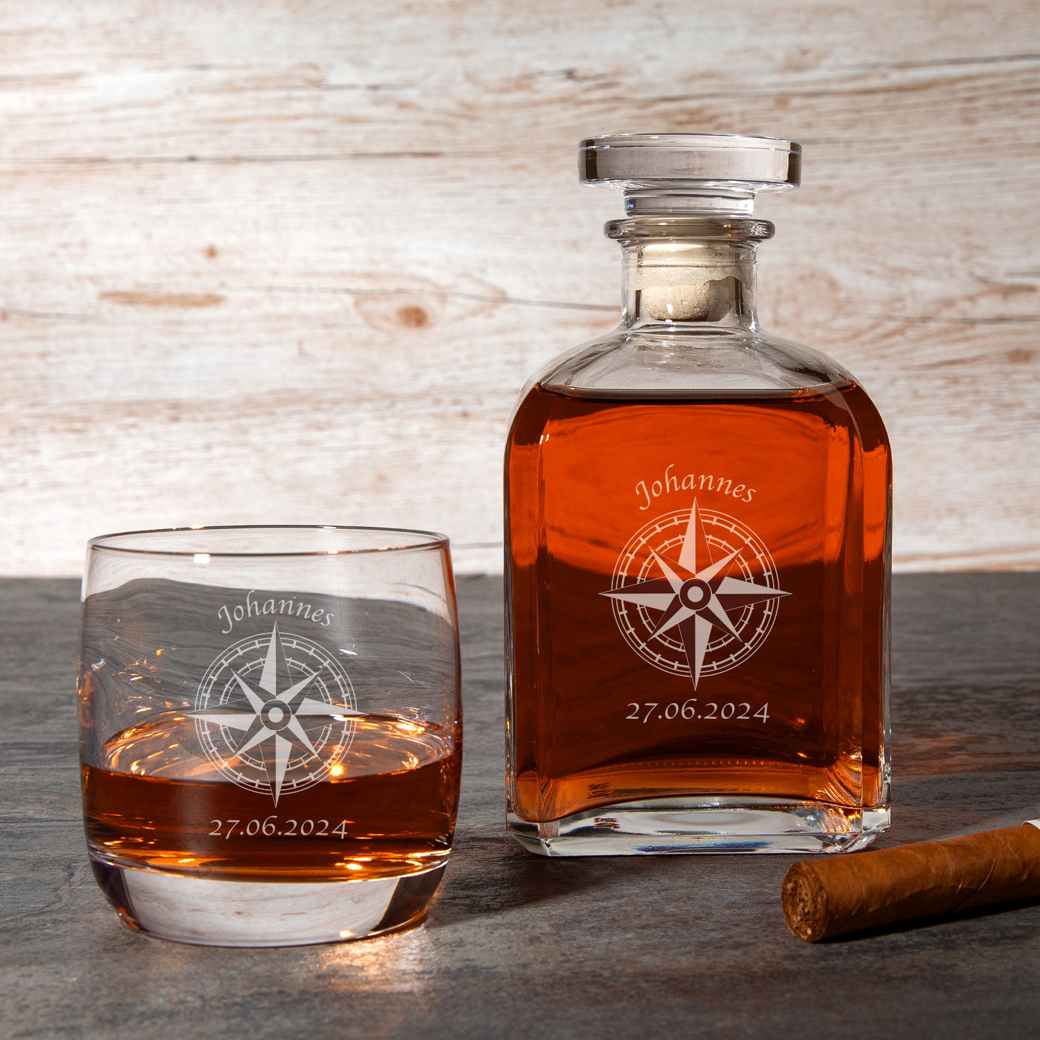 Whiskykaraffe Edel - Mit Gravur