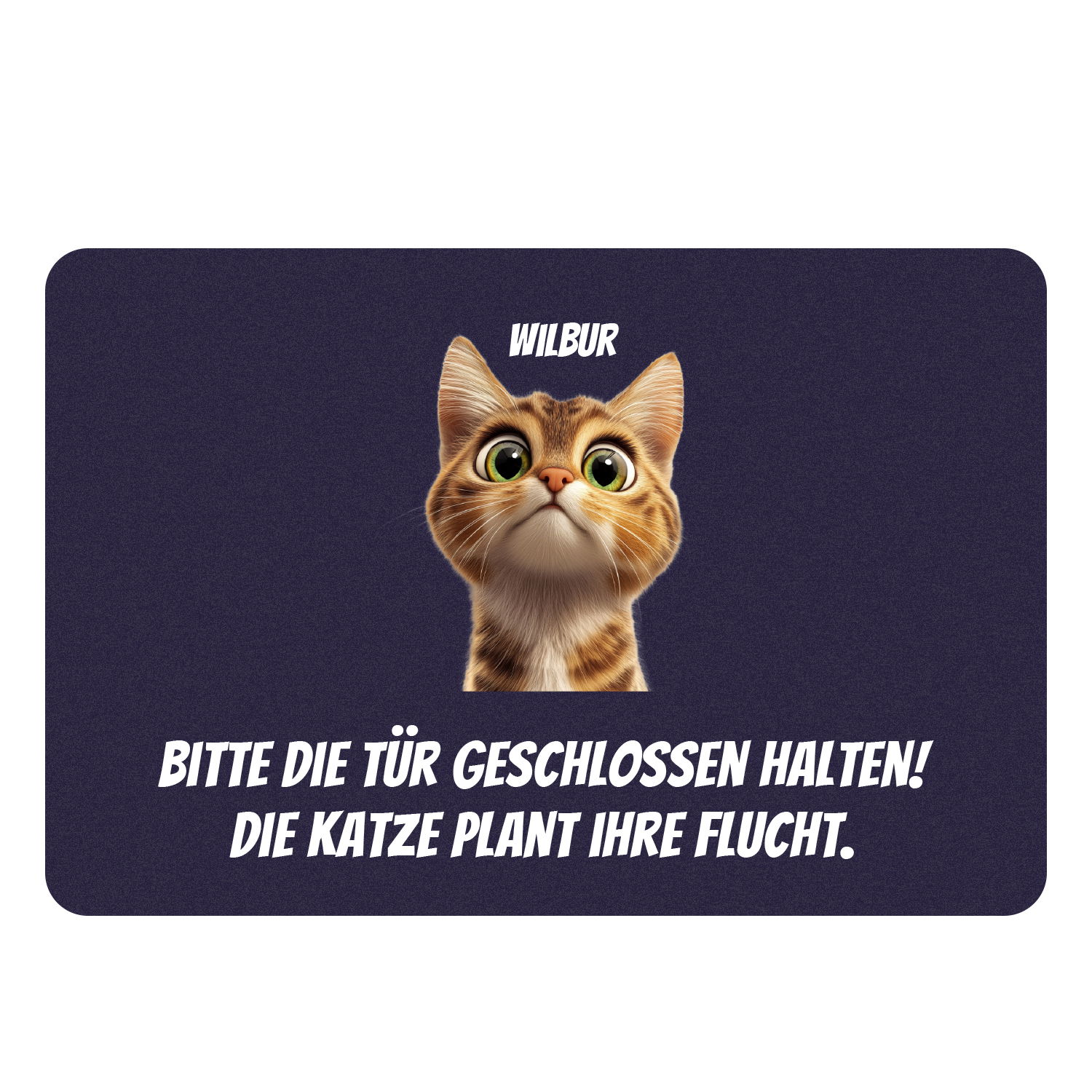 Fußmatte - Katzen planen Flucht