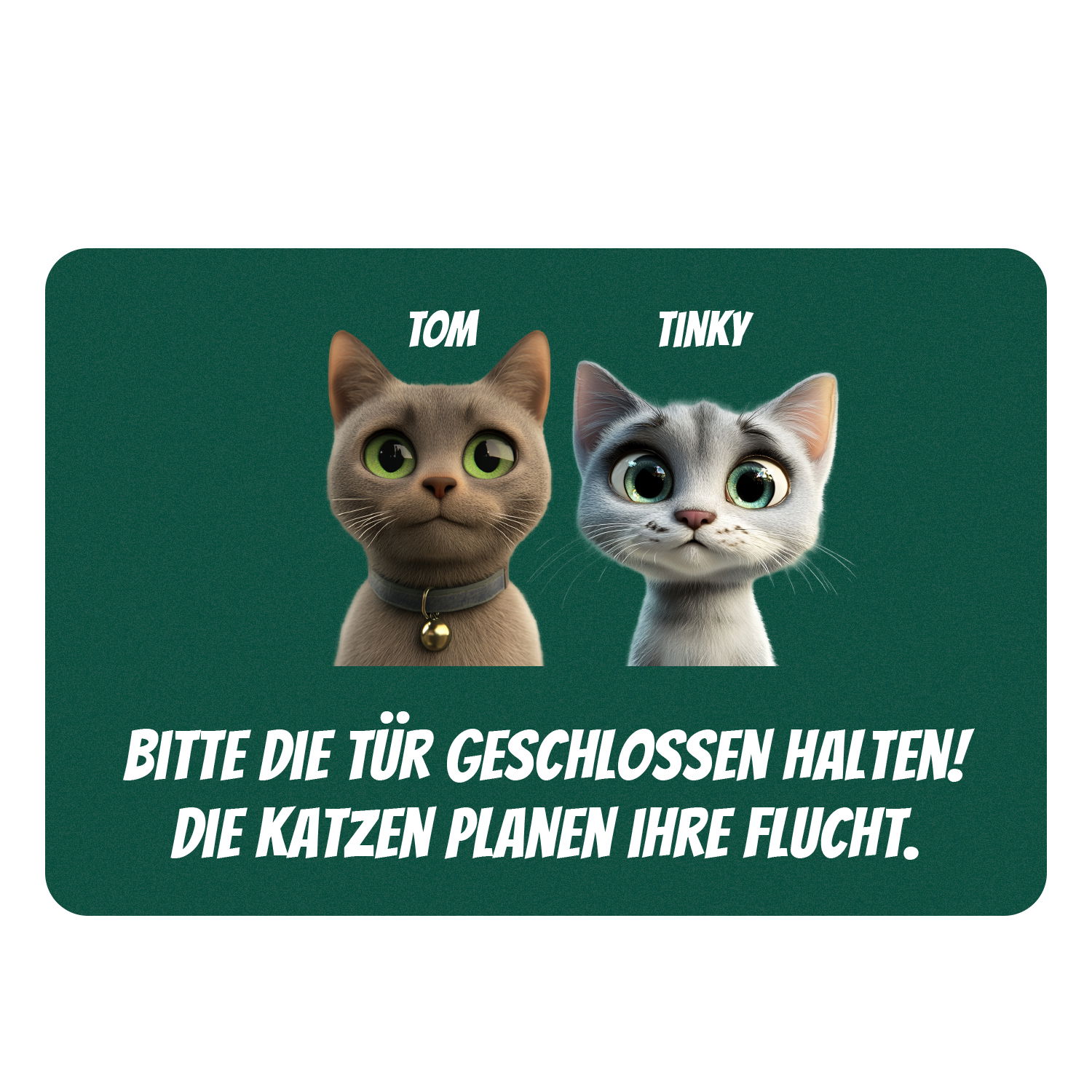 Fußmatte - Katzen planen Flucht