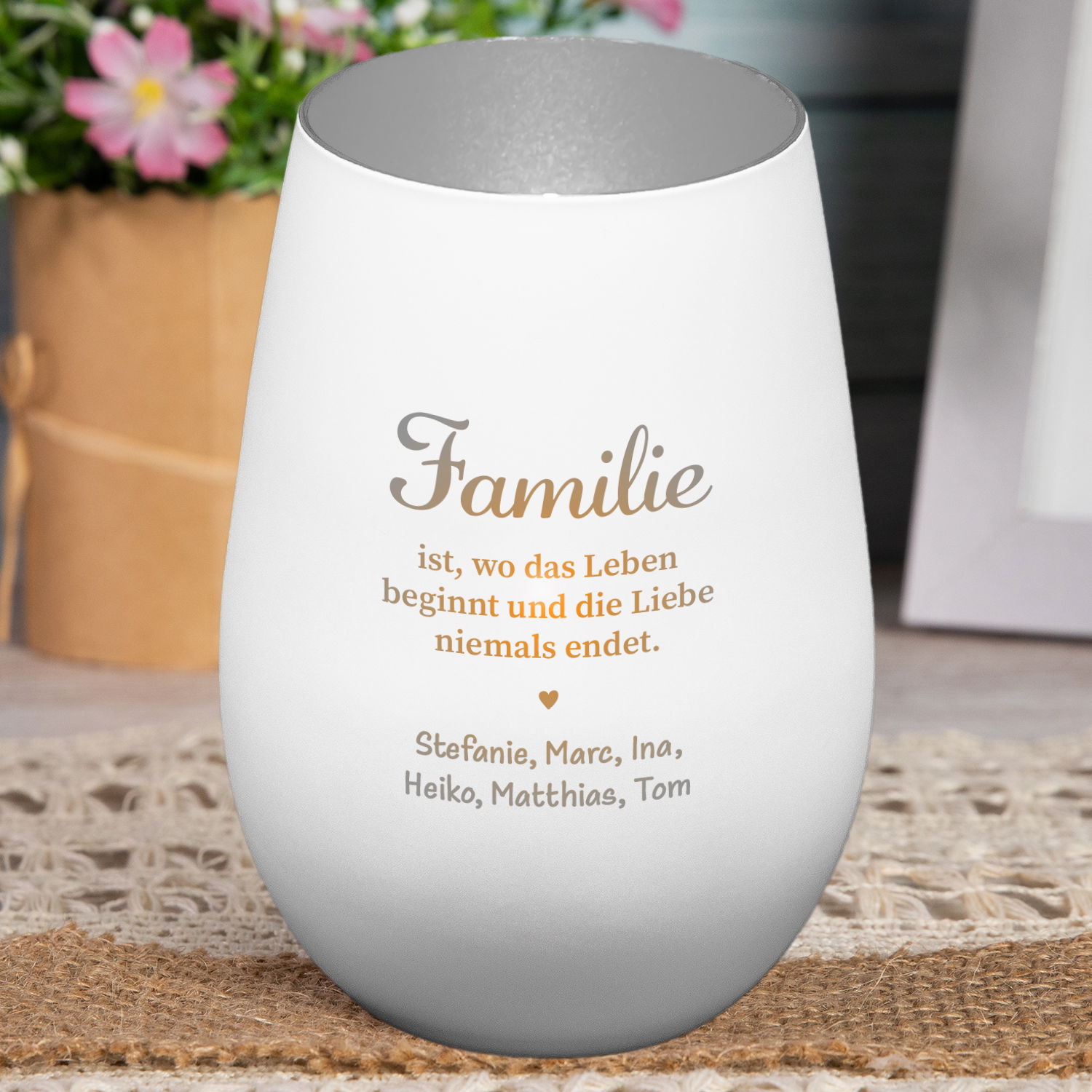 Windlicht - Family mit Personalisierung