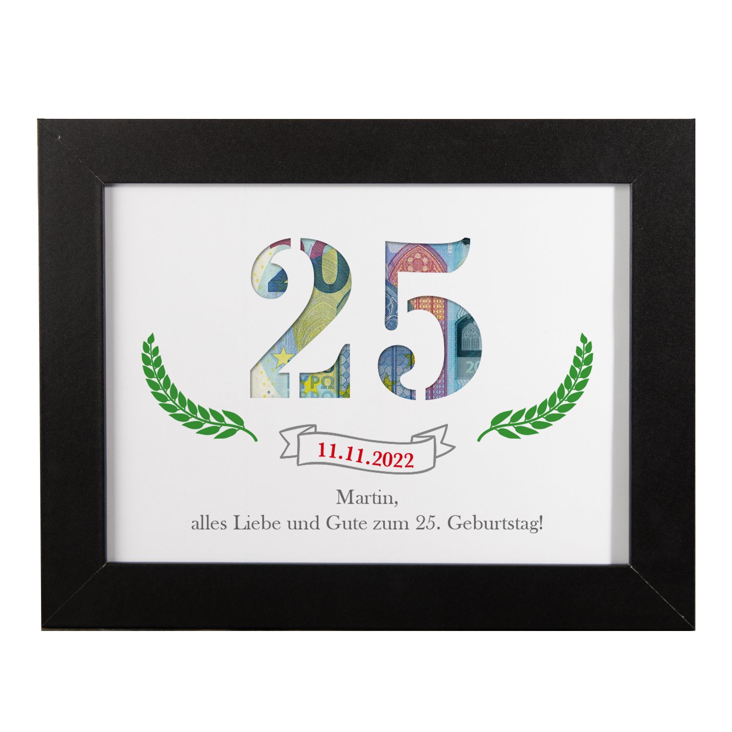 Geldgeschenk zum Geburtstag - Wandbild