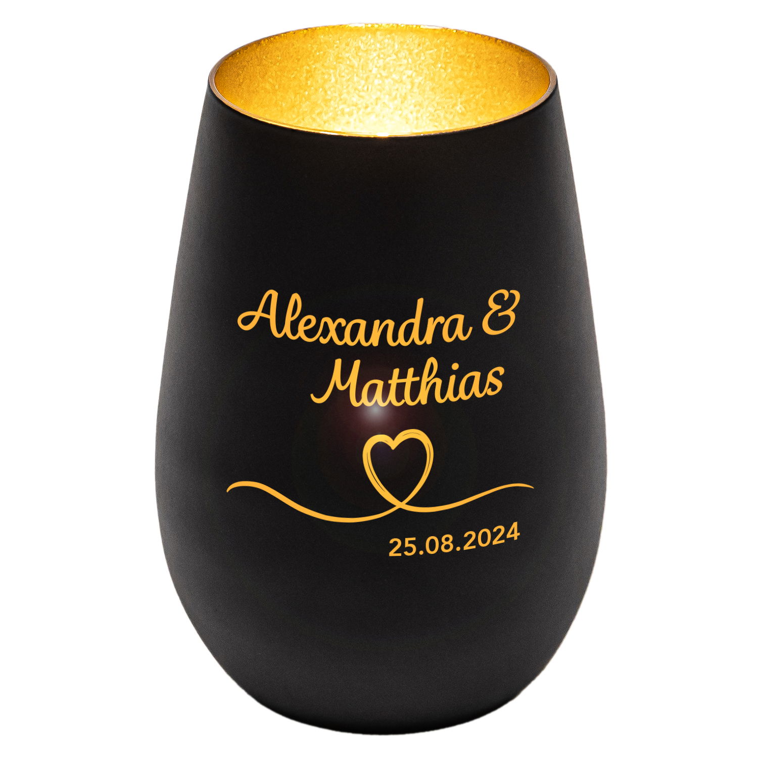 Windlicht - Hochzeit mit Personalisierung