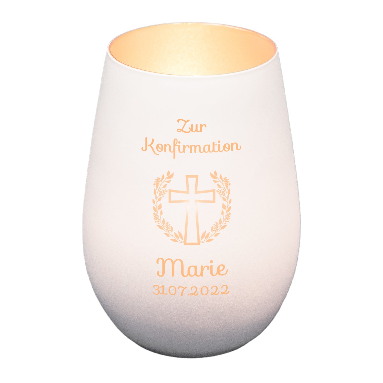 Windlicht - Konfirmation mit Personalisierung