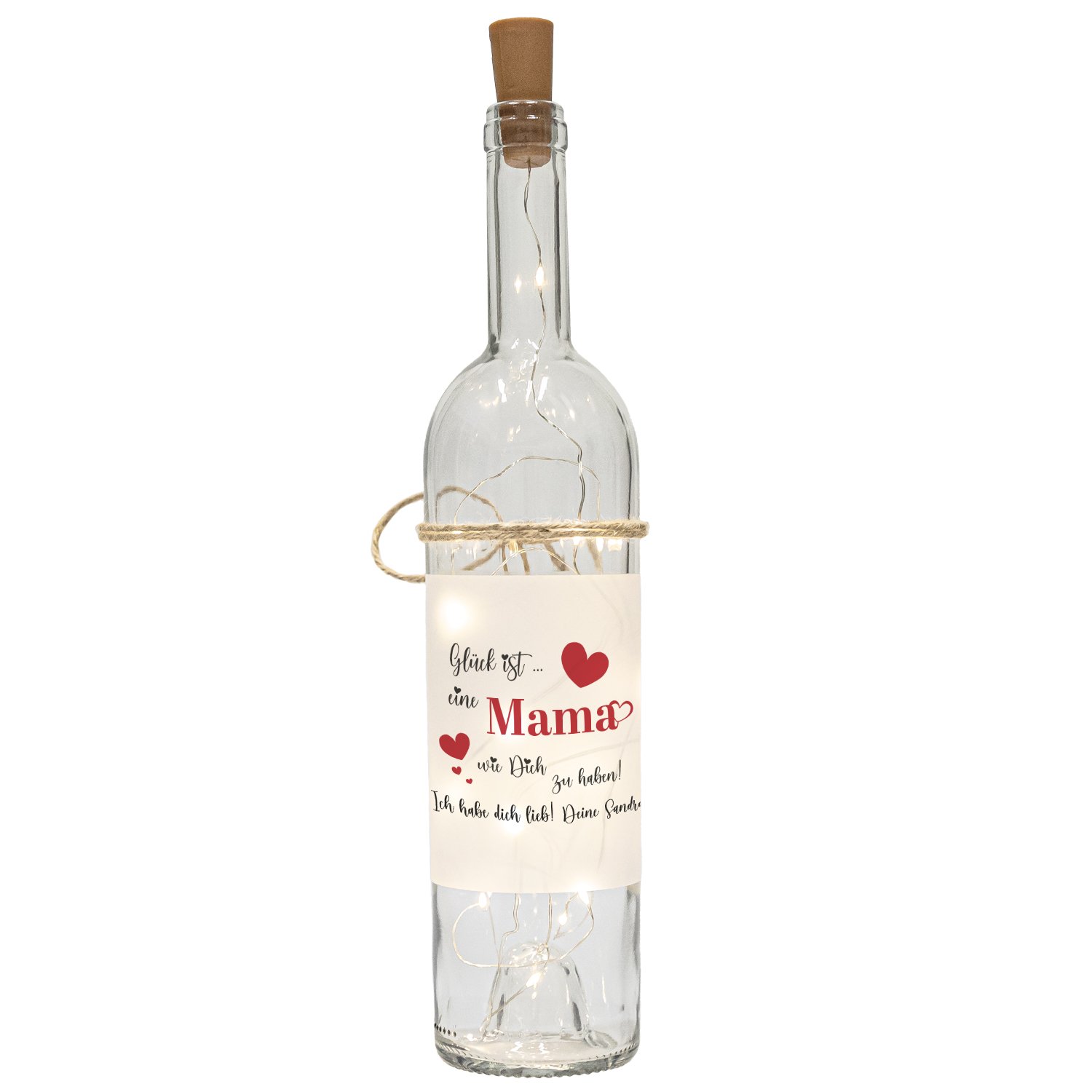 LED Flasche - Muttertag