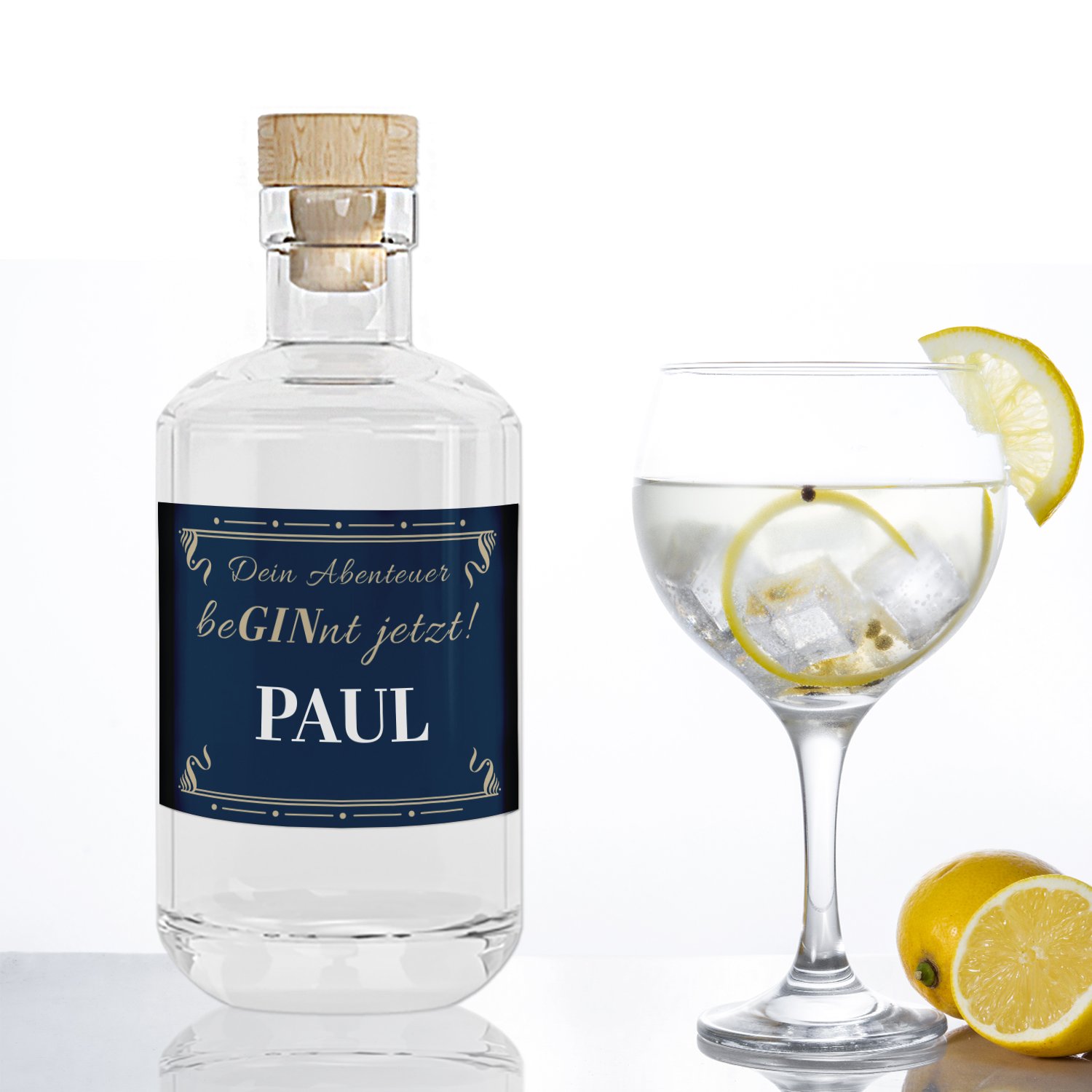 Gin mit persönlichem Etikett