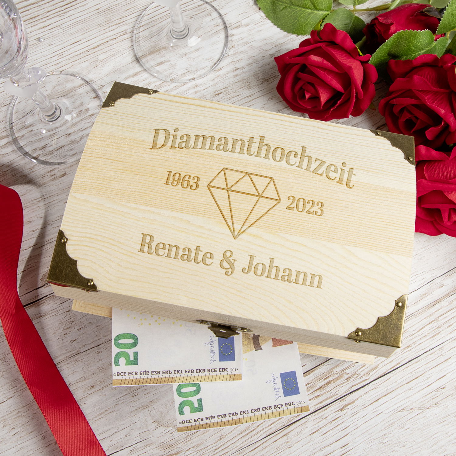 Schatztruhe zur Diamanthochzeit