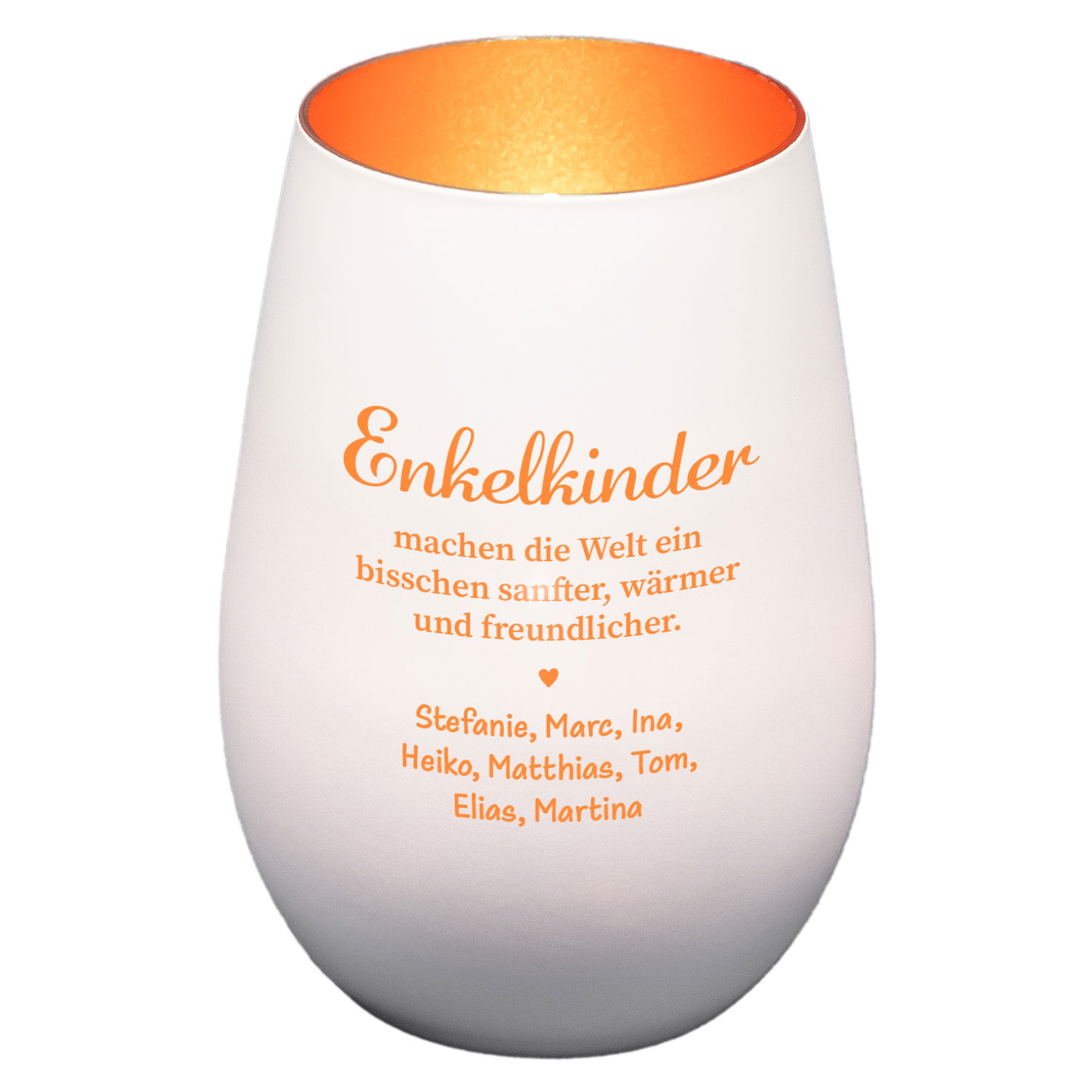 Windlicht - Enkelkinder mit Personalisierung