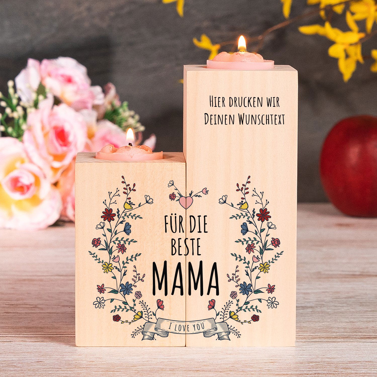 Kerzenständer Set für Mama