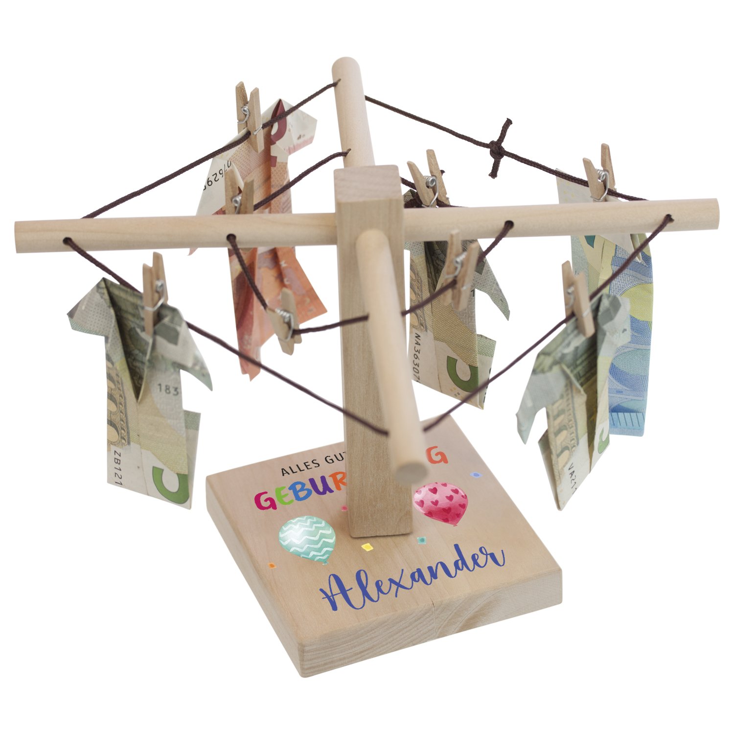 Geld - Wäschespinne zum Geburtstag