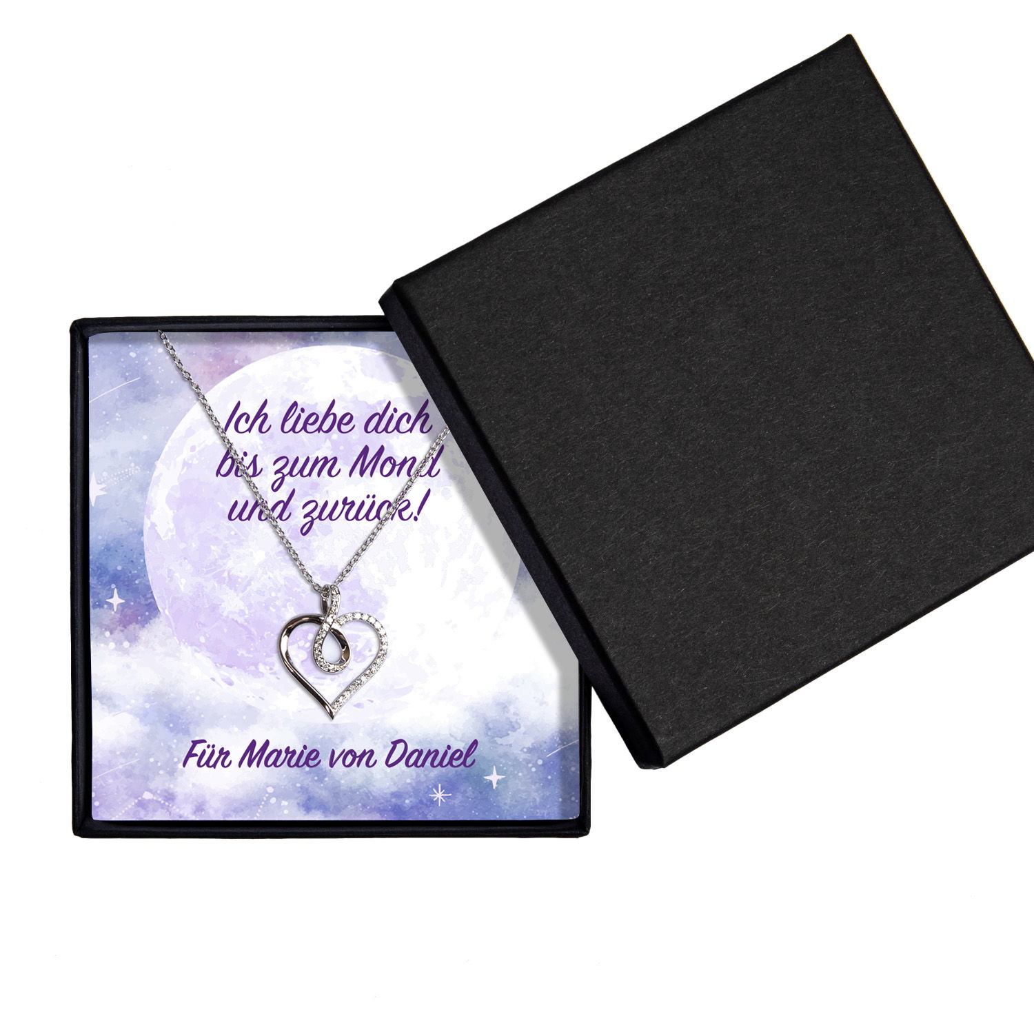Halskette in personalisierter Geschenkbox 