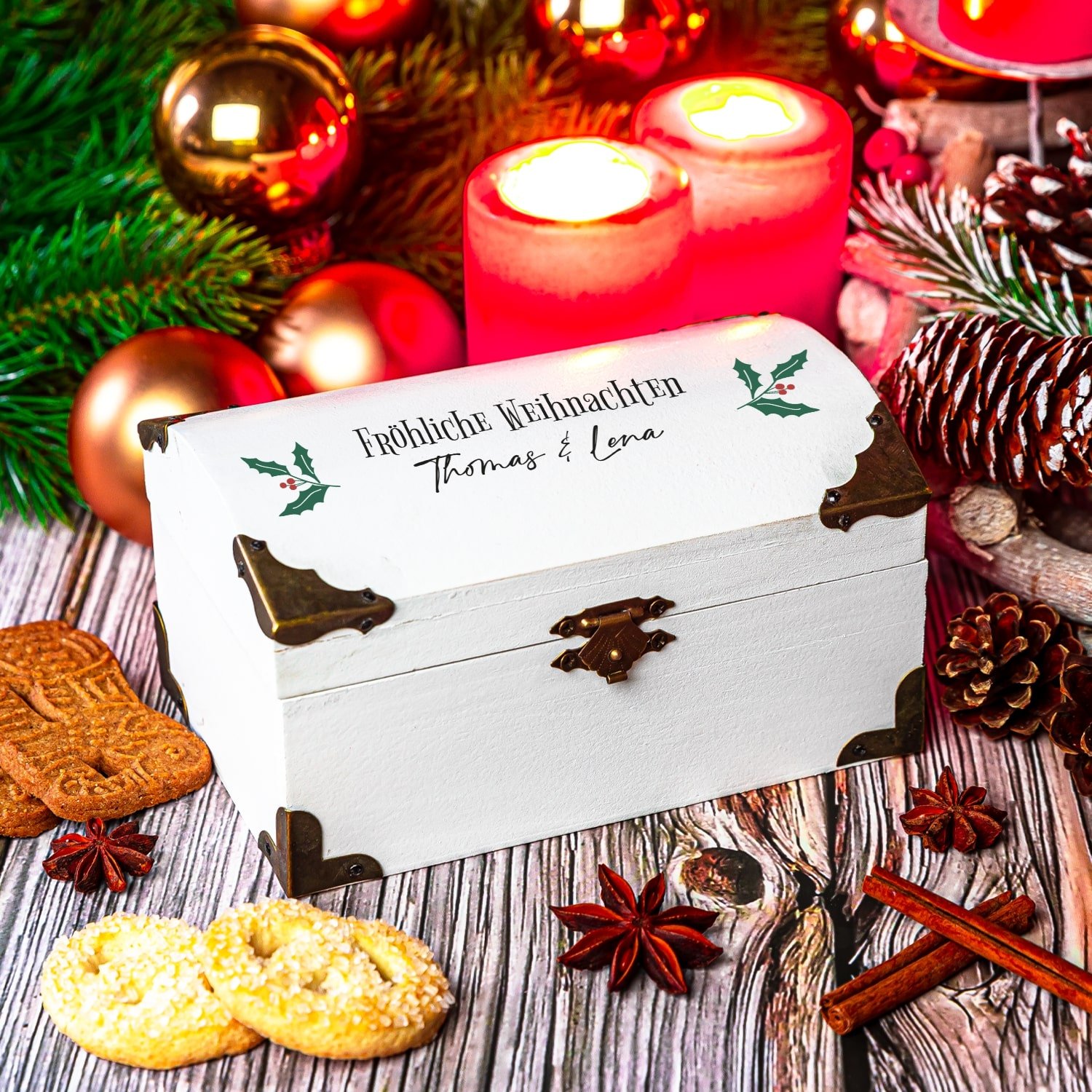 Weihnachtstruhe mit Personalisierung