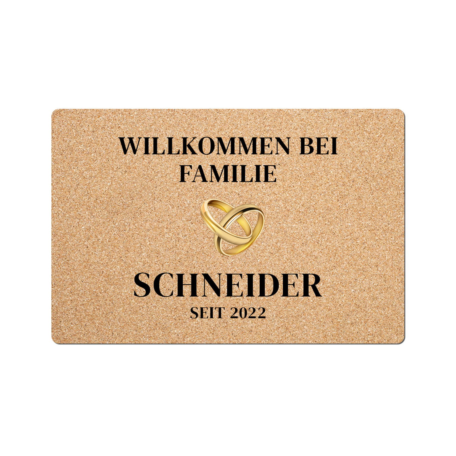 Fußmatte - Willkommen mit Personalisierung
