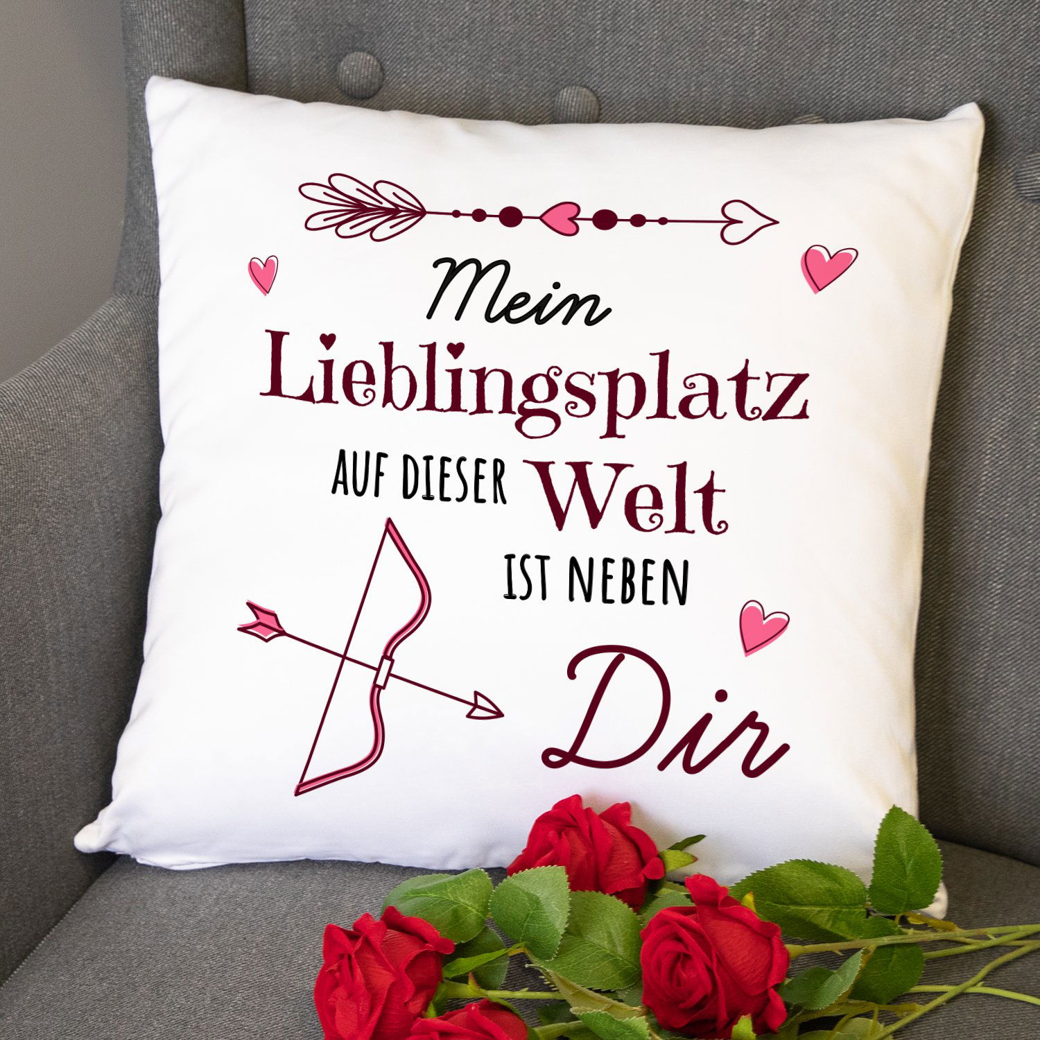 Kissen - Mein Lieblingsplatz ist neben Dir