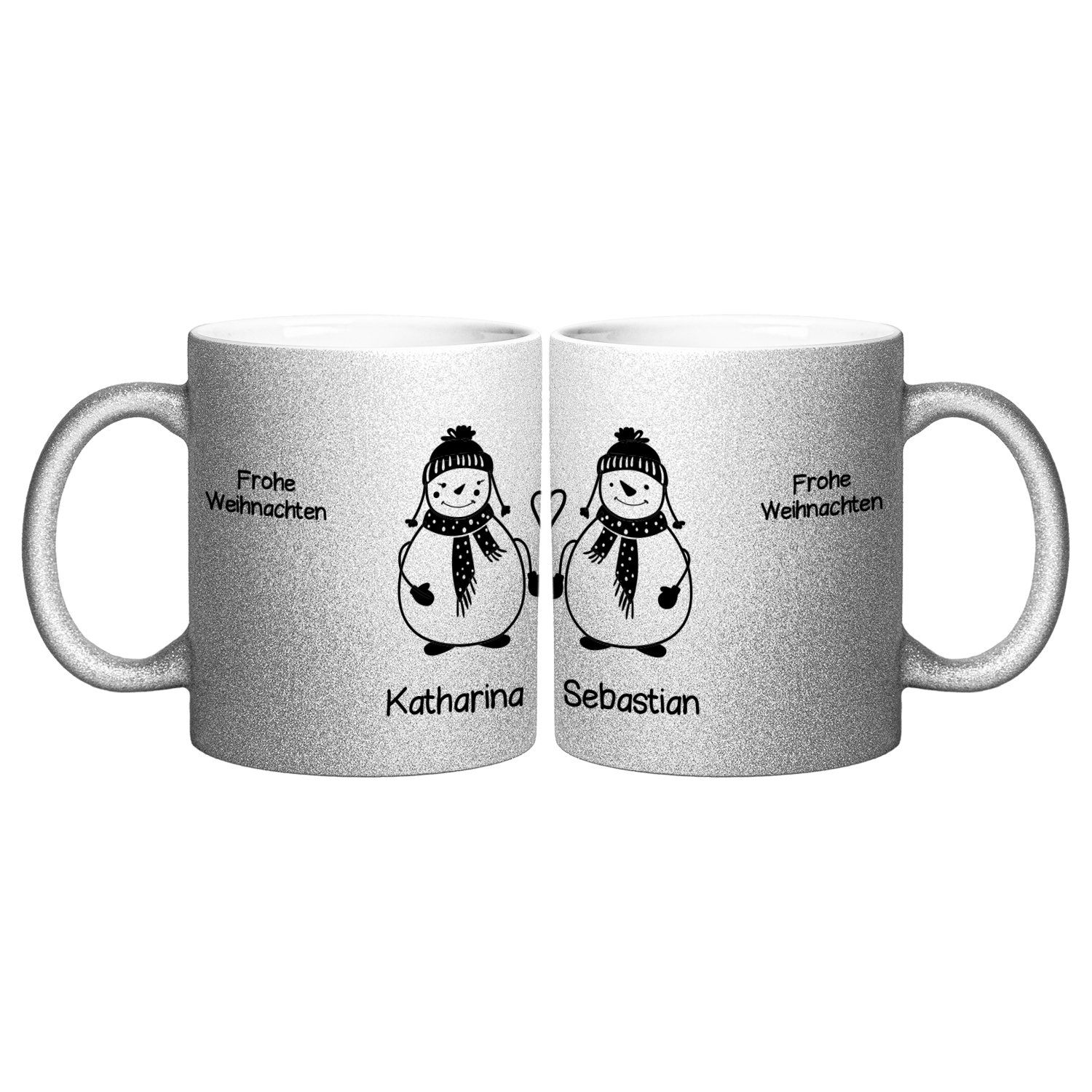 Glitzertassen-Set - Frohe Weihnachten