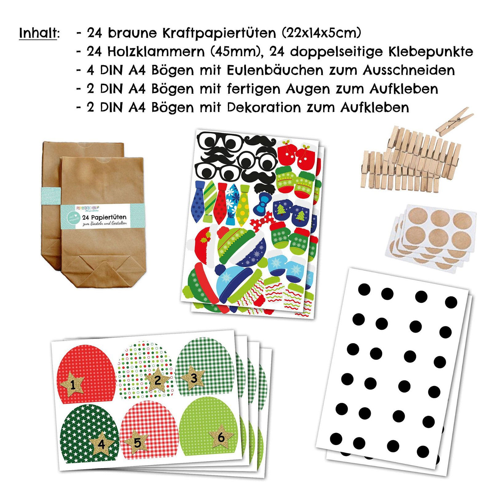 Adventskalender zum Befüllen - Eule
