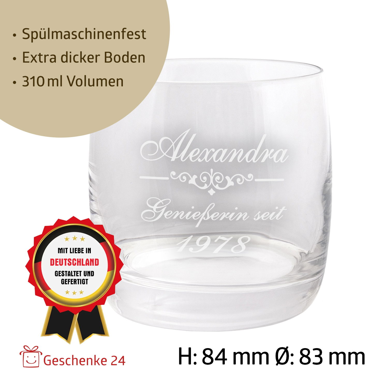 Whiskyglas mit persönlicher Gravur