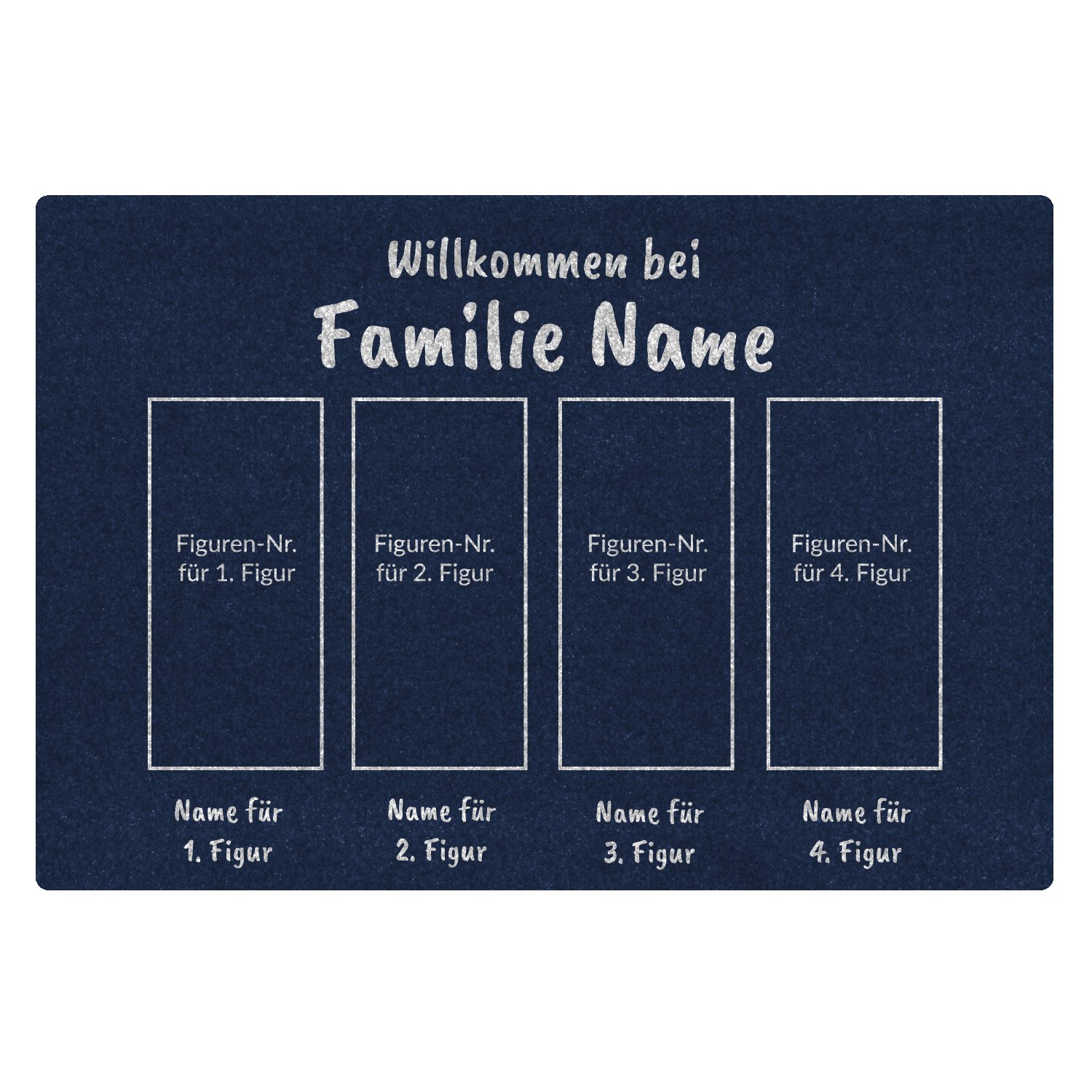 Fußmatte - Familie im Comic Stil