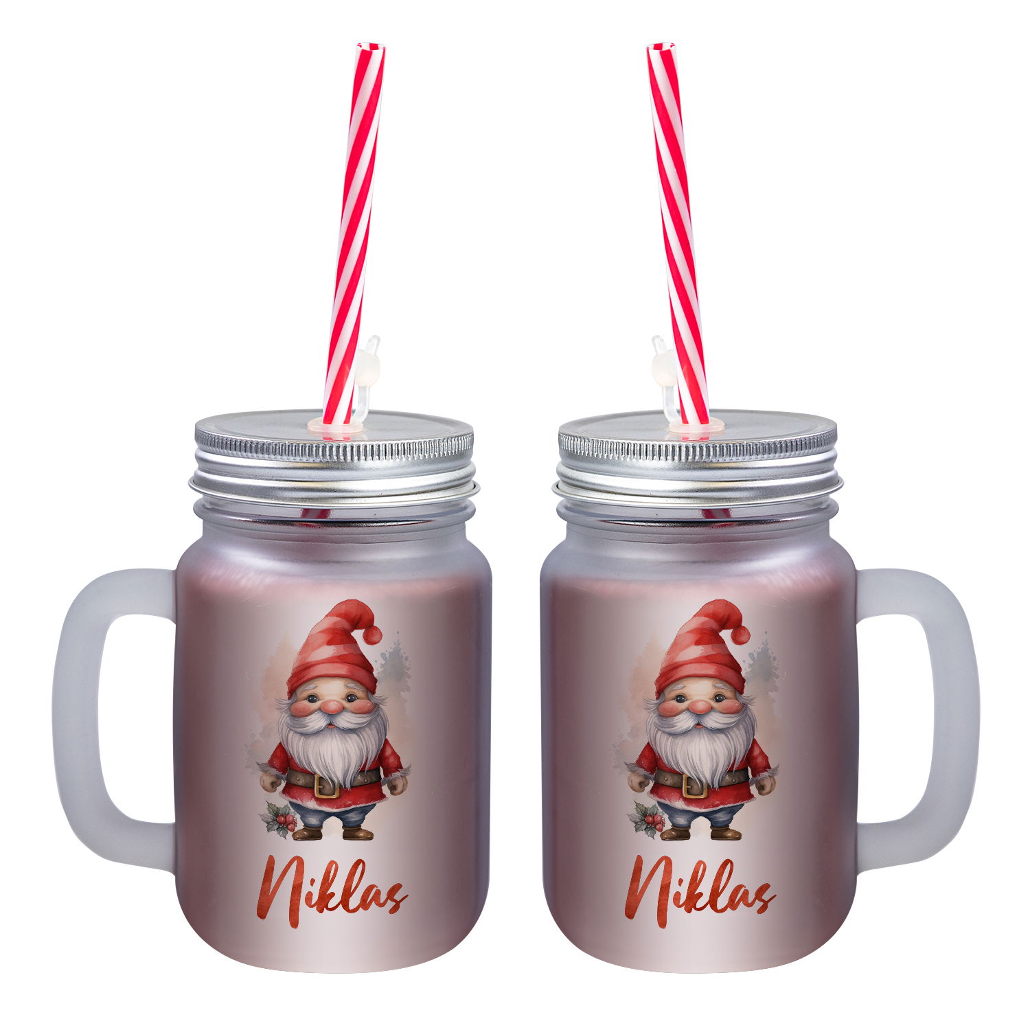 Weihnachtliches Henkelglas mit Wunschname