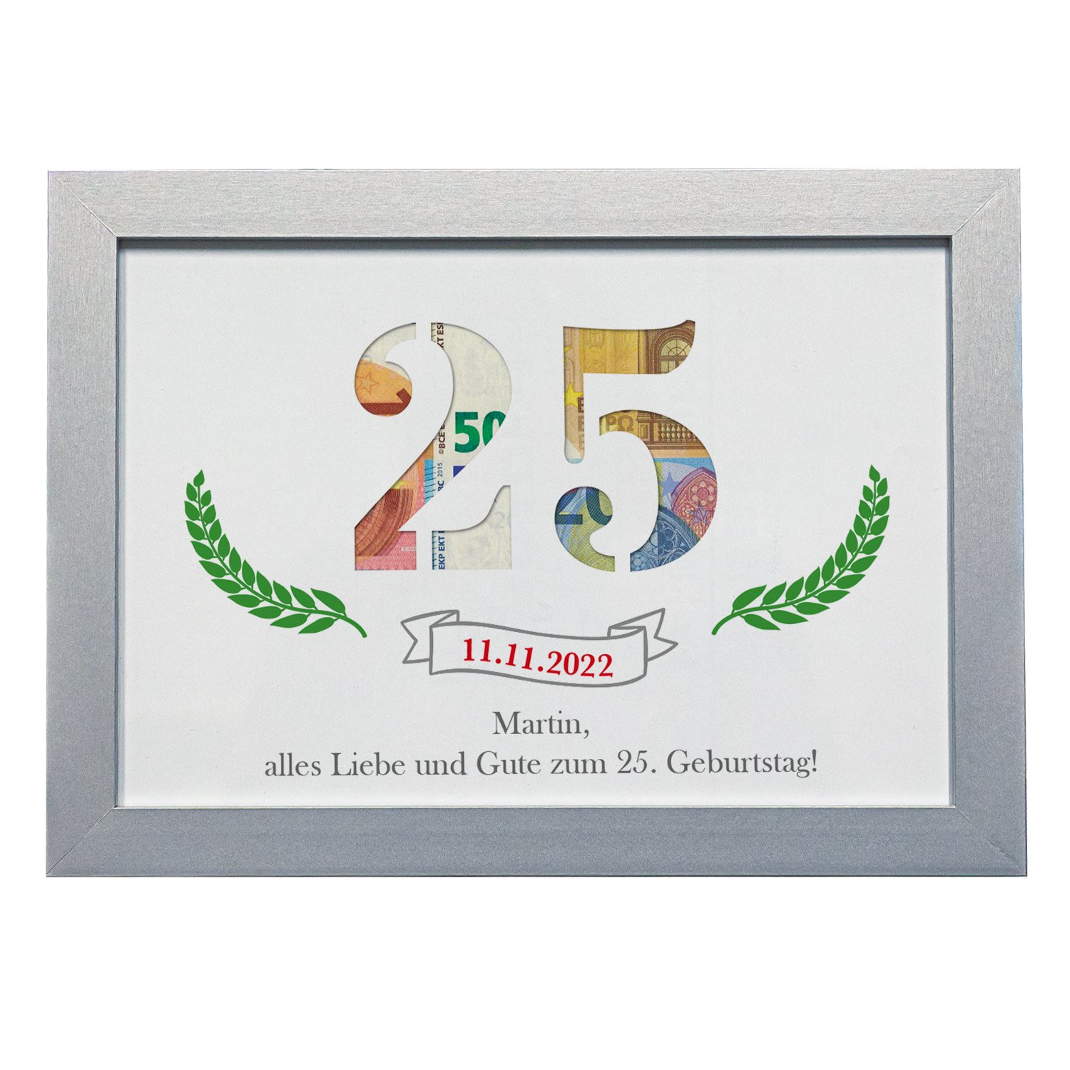 Geldgeschenk zum Geburtstag - Wandbild