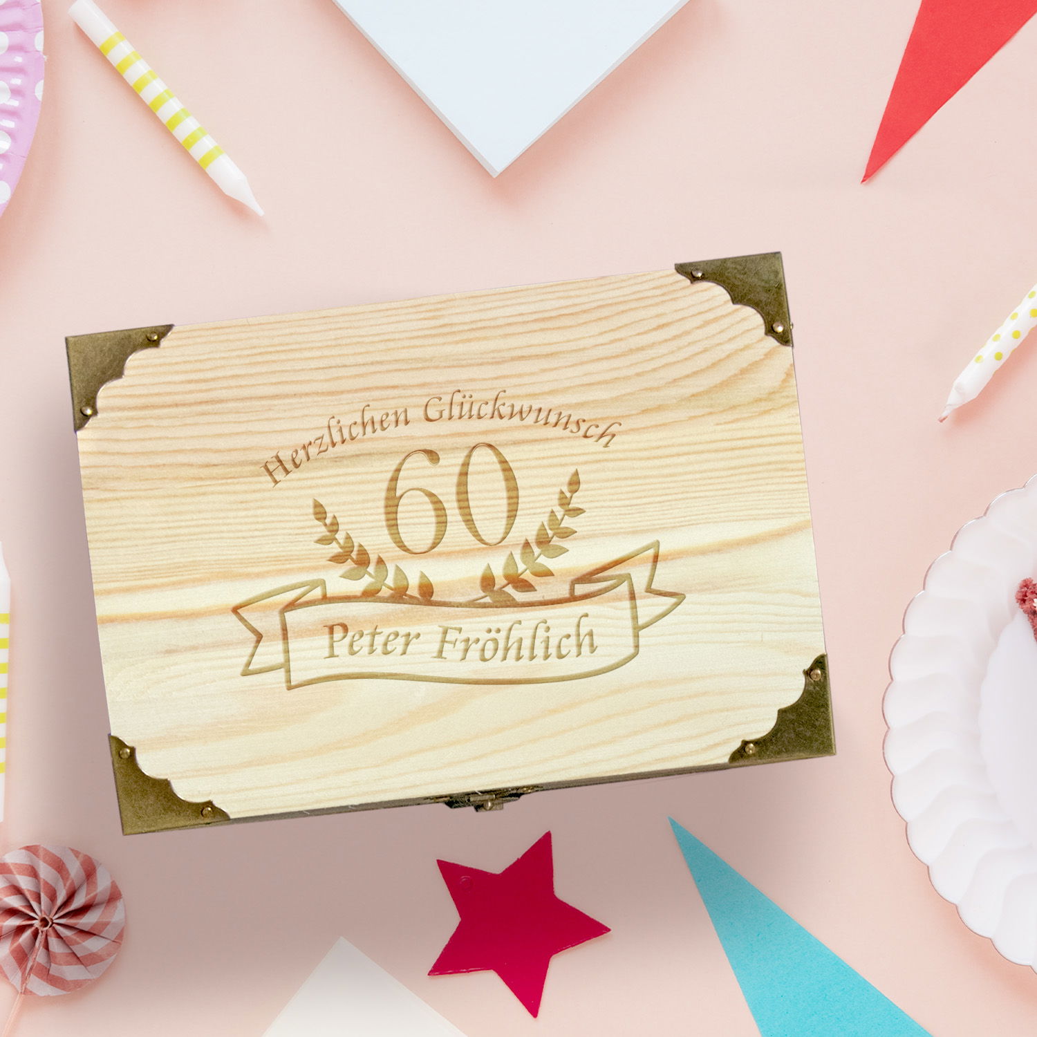 Schatztruhe zum Geburtstag mit Personalisierung