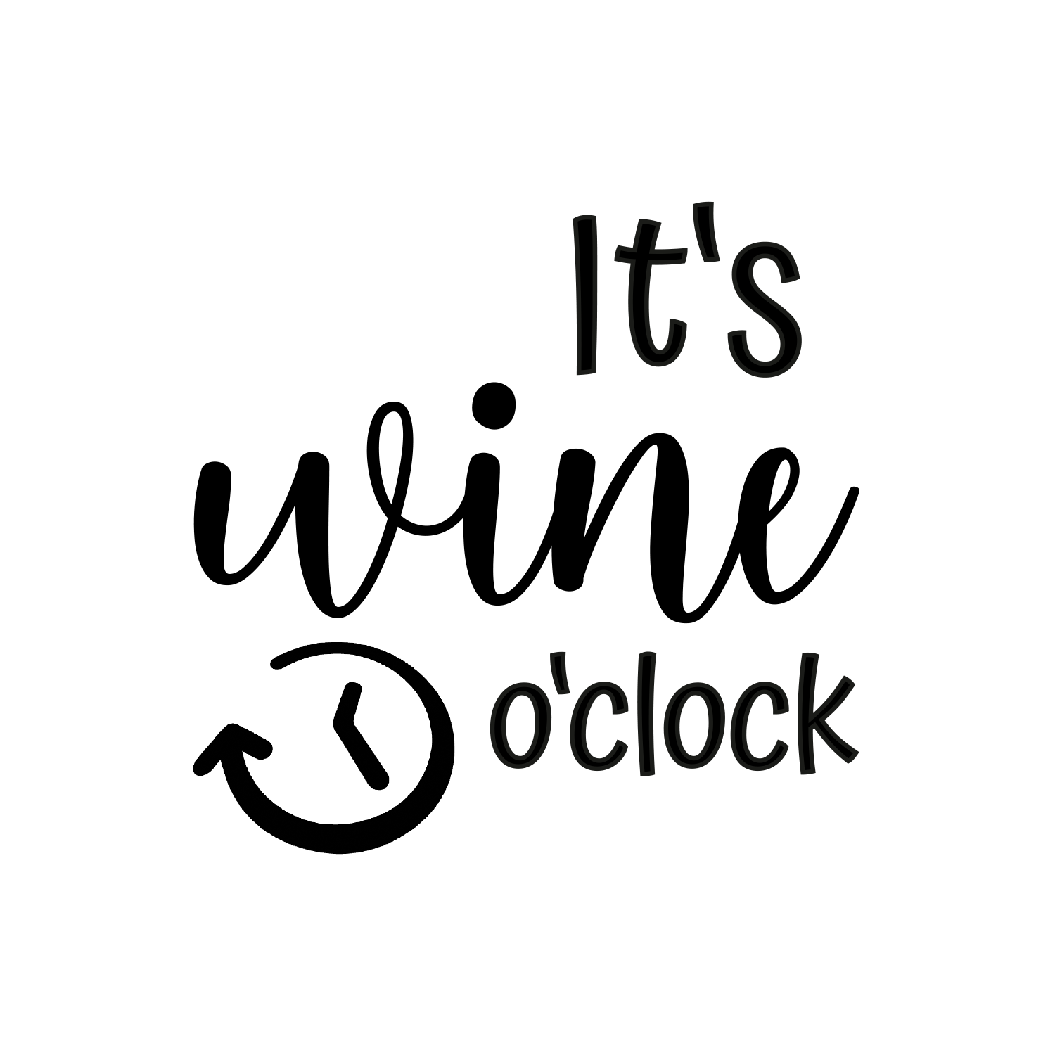 Weinglas - It´s wine o´clock