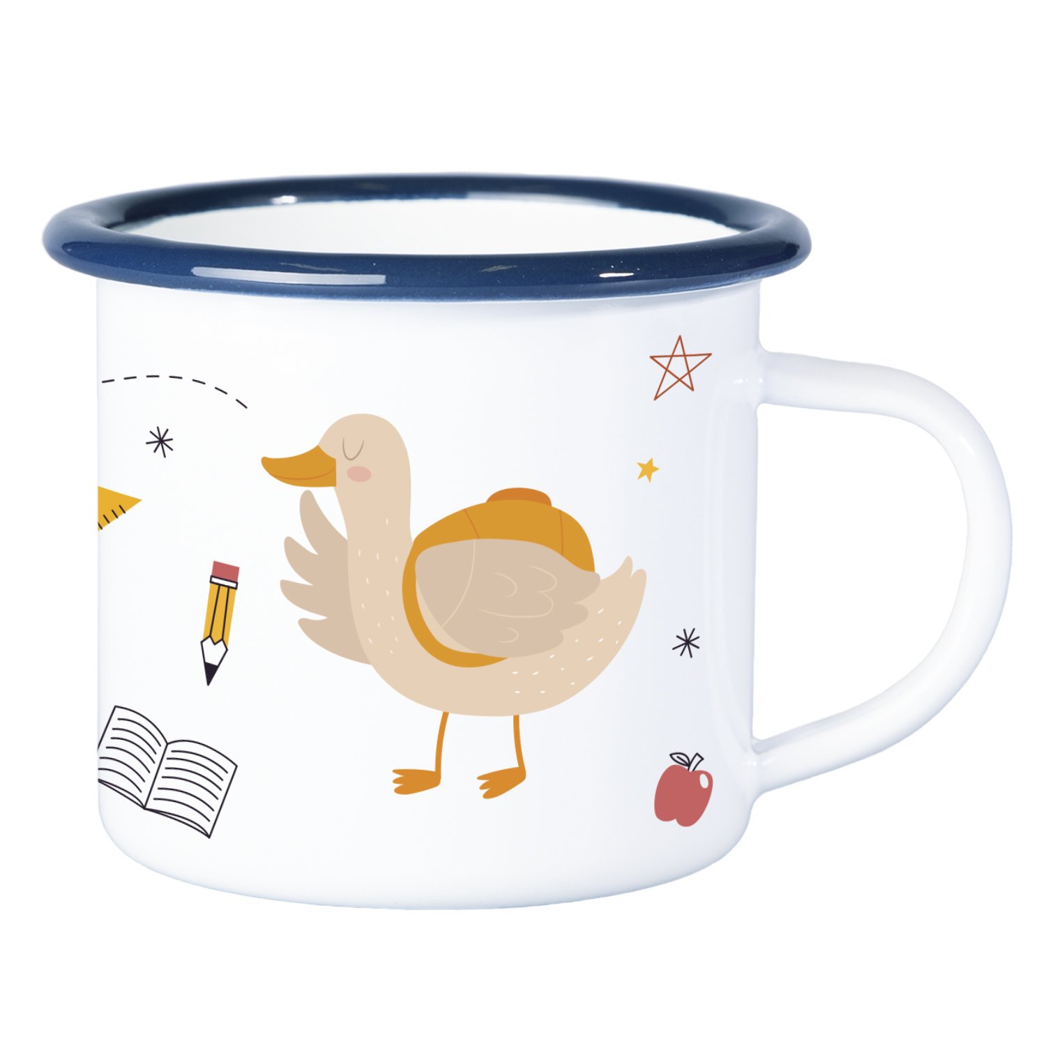 Emaille Tasse zur Einschulung