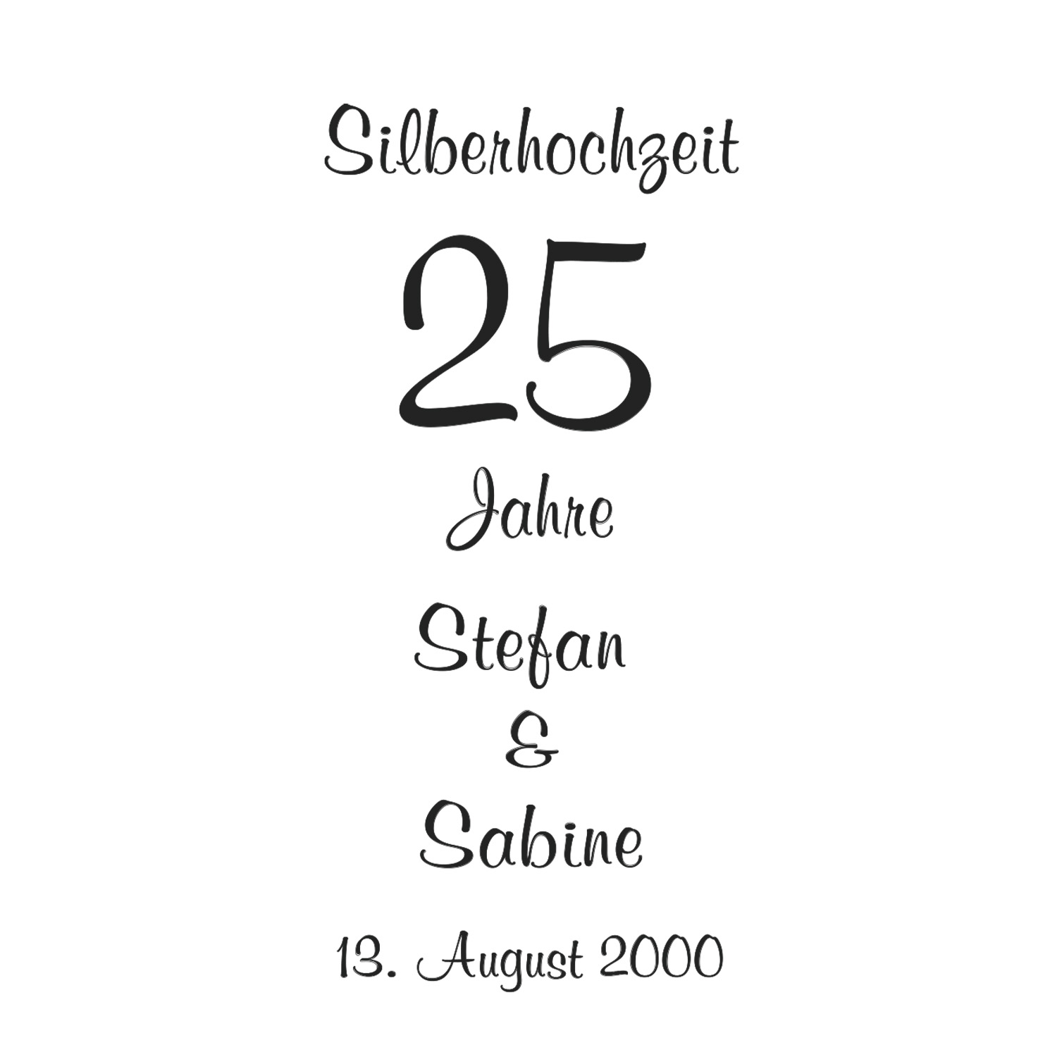 Laterne Silberhochzeit mit Gravur