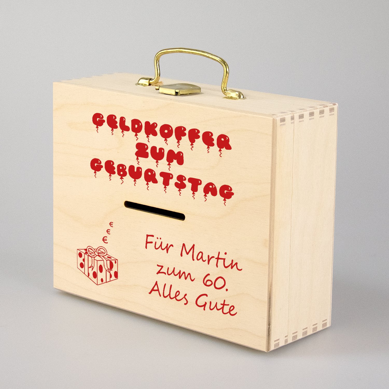 Geldkoffer zum Geburtstag