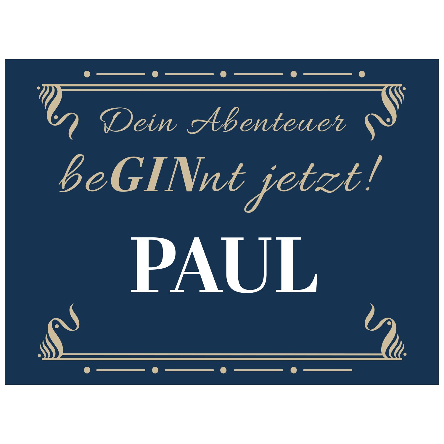 Gin mit persönlichem Etikett