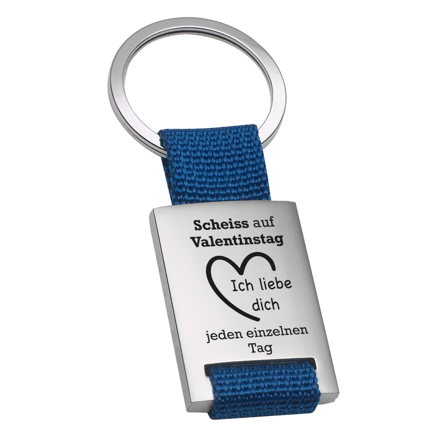 Schlüsselanhänger - Scheiß auf Valentinstag mit Wunschtext
