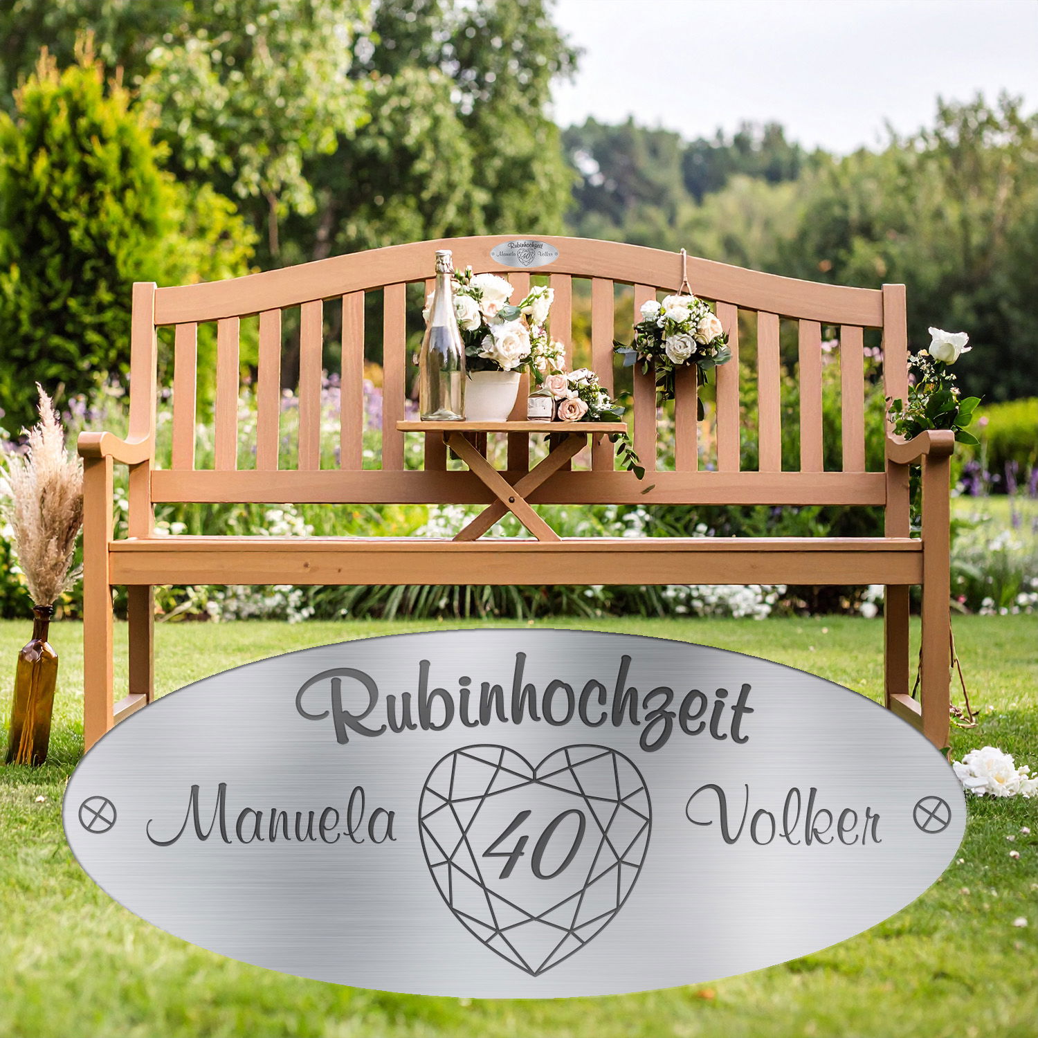 Rubinhochzeit - Bank