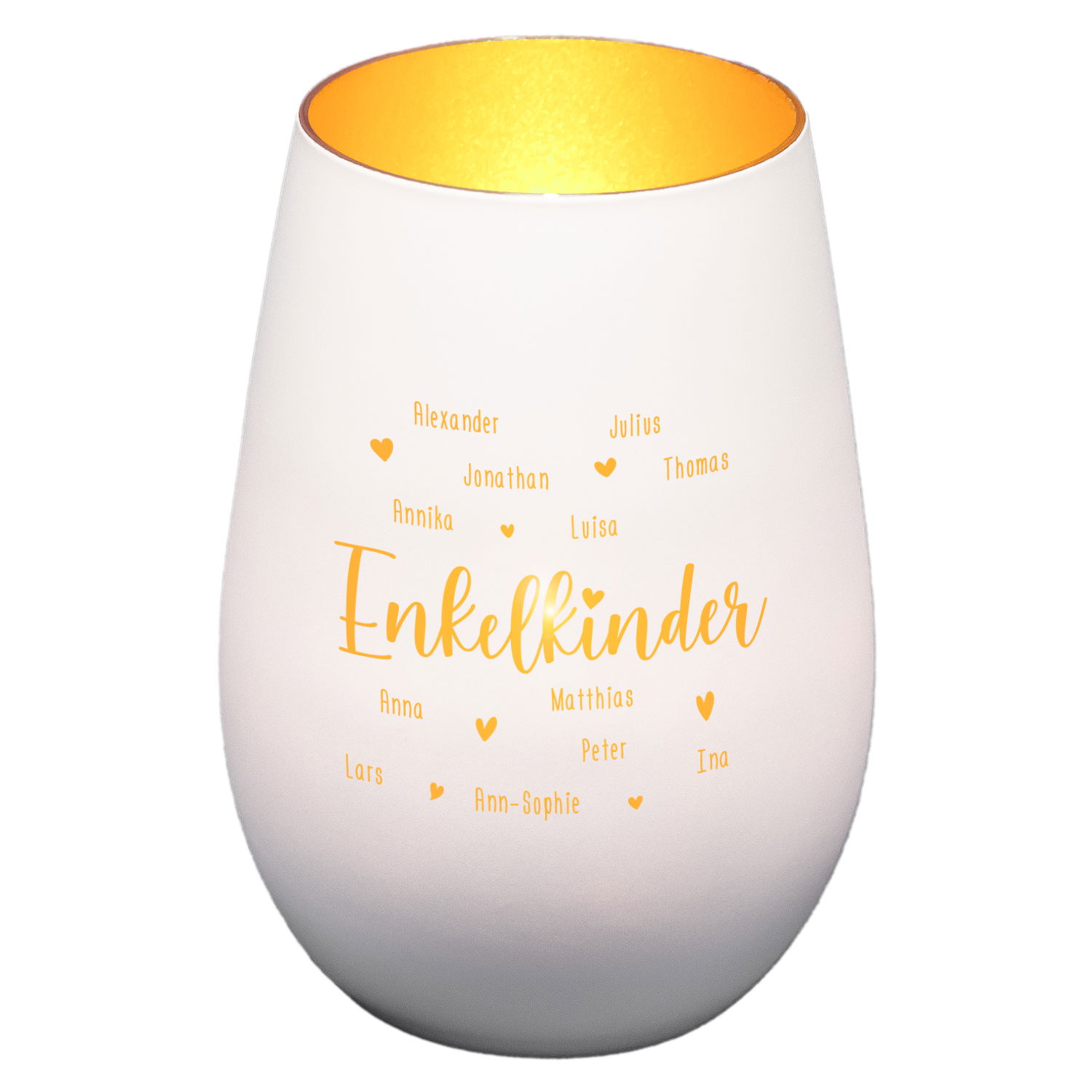 Windlicht - Enkelkinder mit Personalisierung