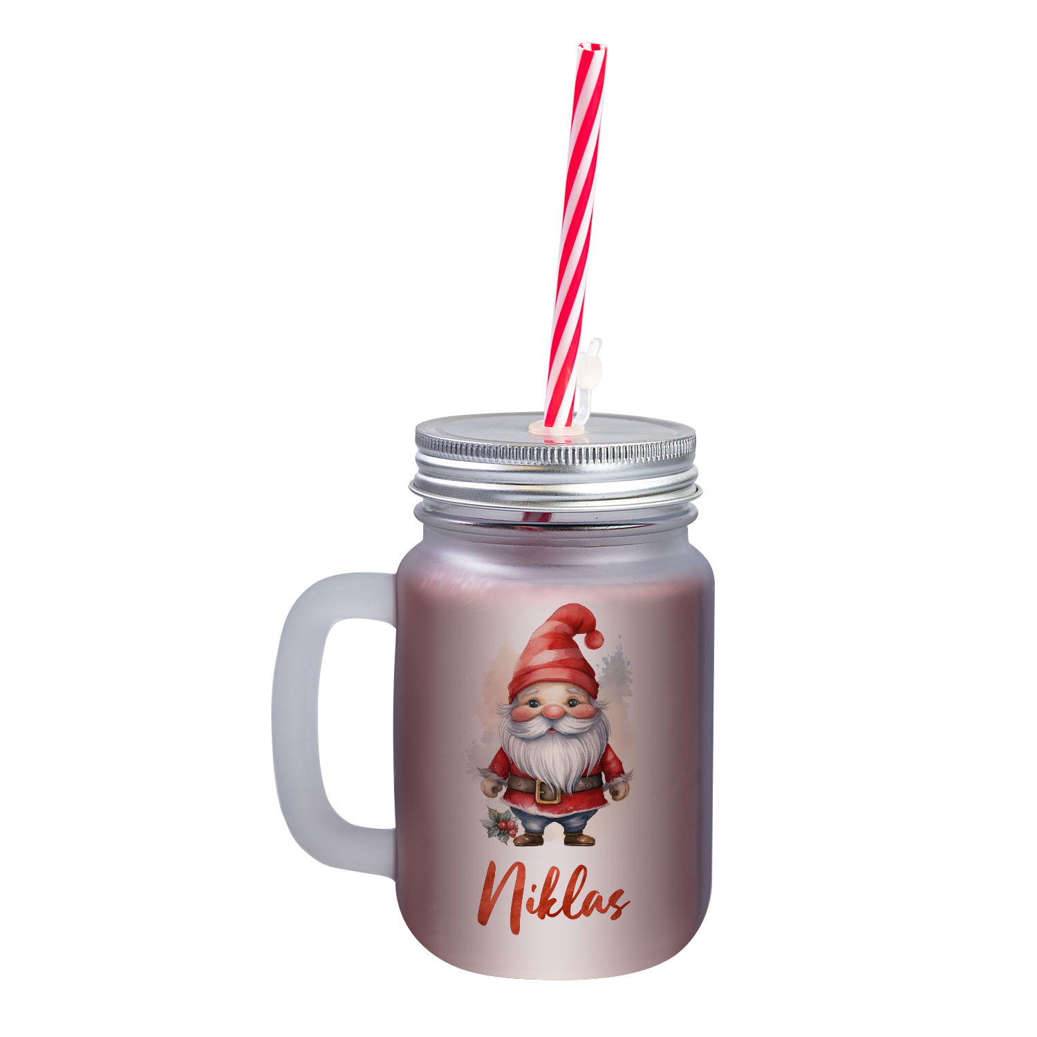 Weihnachtliches Henkelglas mit Wunschname