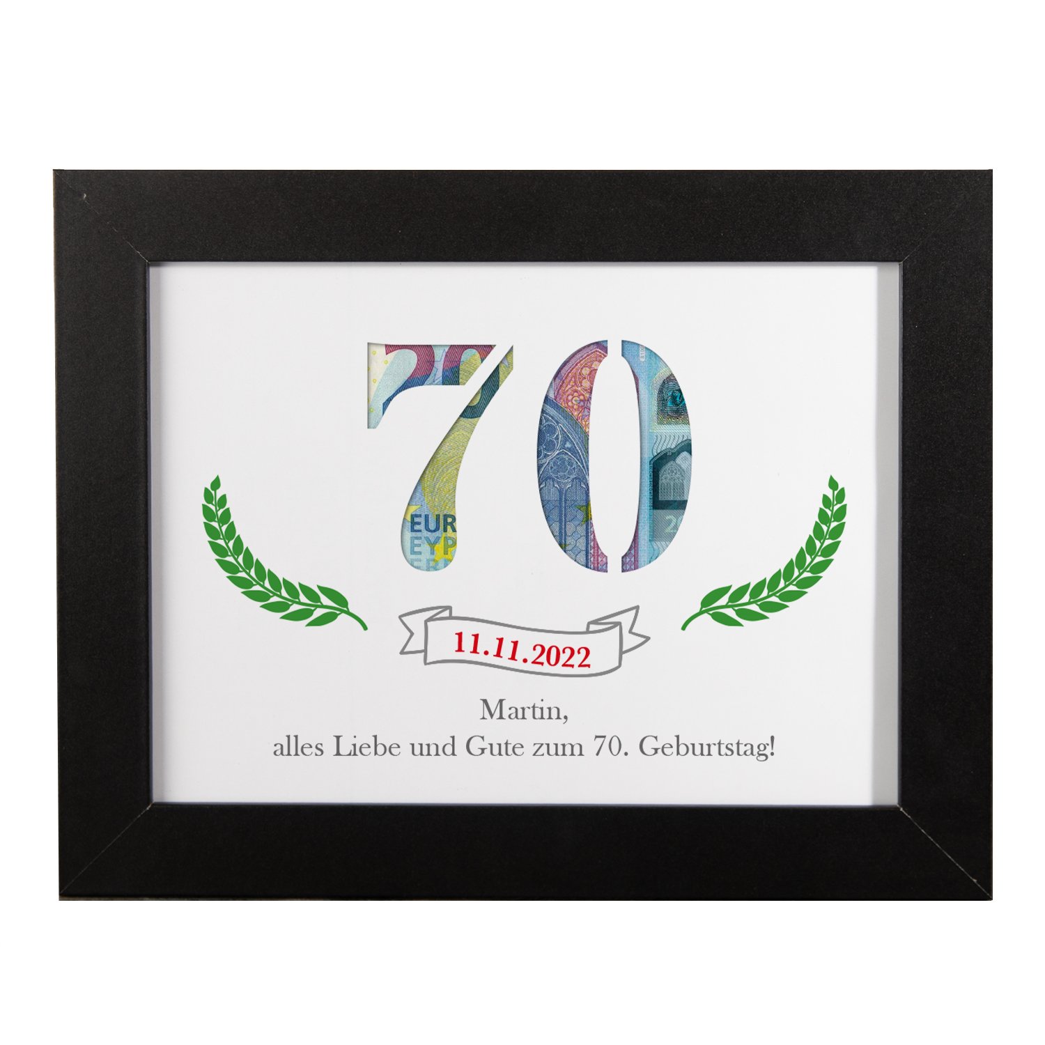 Geldgeschenk zum Geburtstag - Wandbild