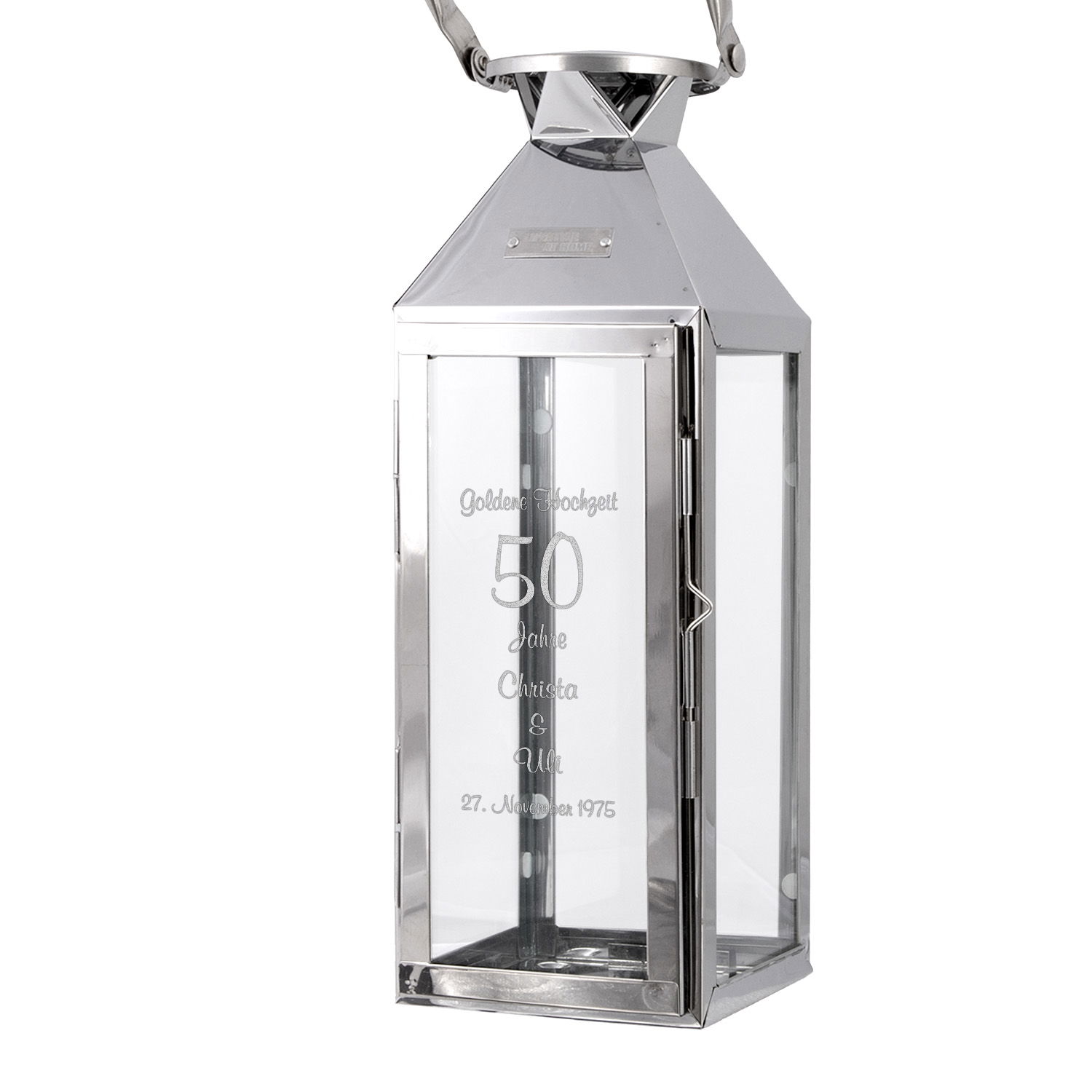 Laterne Goldene Hochzeit mit Gravur