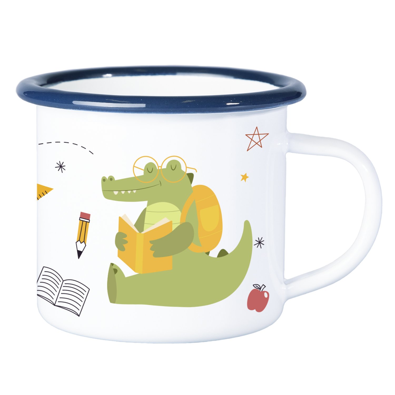 Emaille Tasse zur Einschulung
