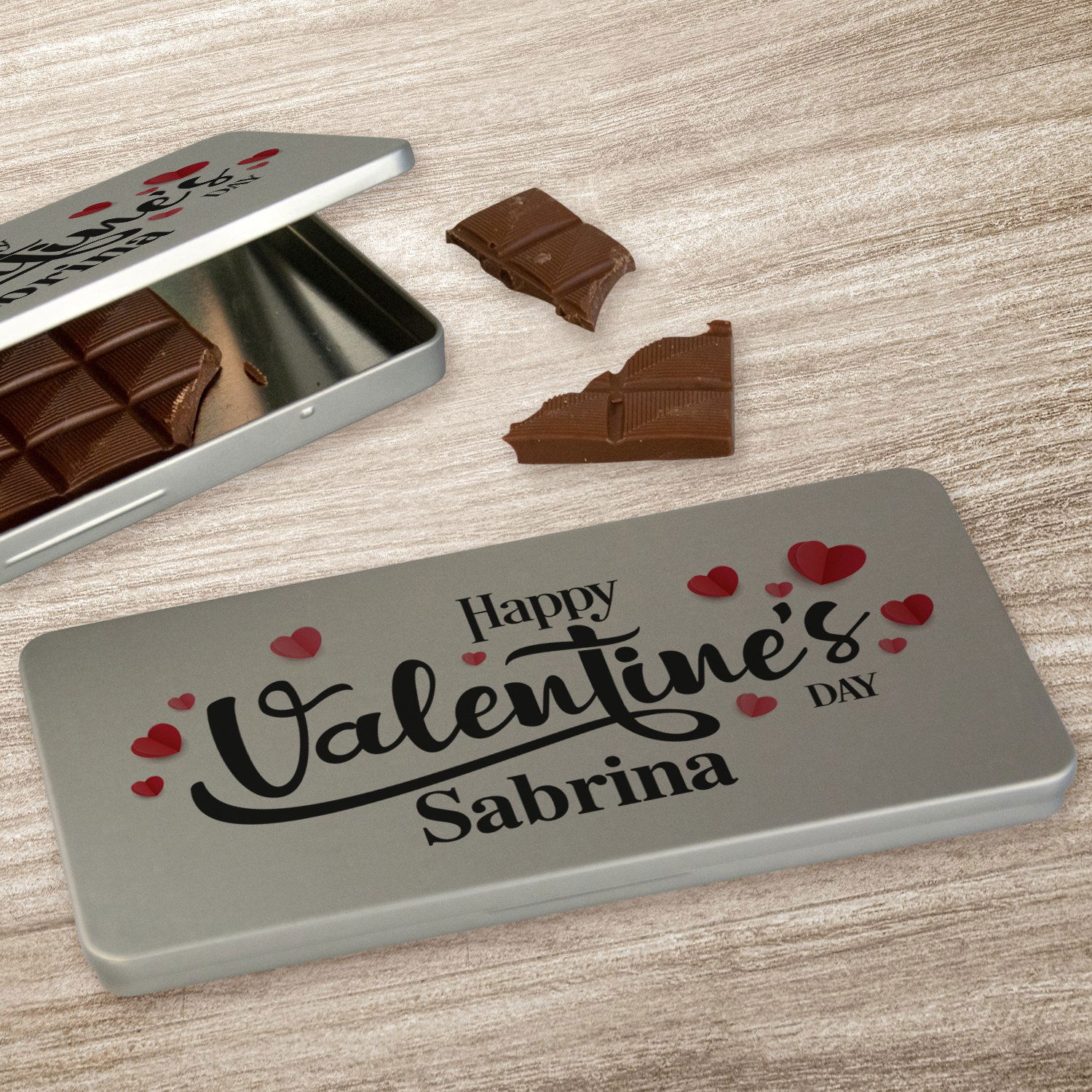 Schokoladenbox zum Valentinstag - mit Personalisierung
