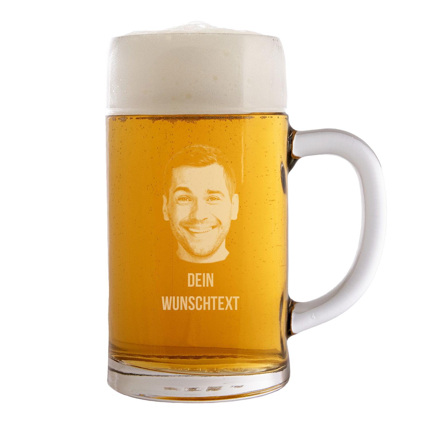 Maßkrug mit Fotogravur 