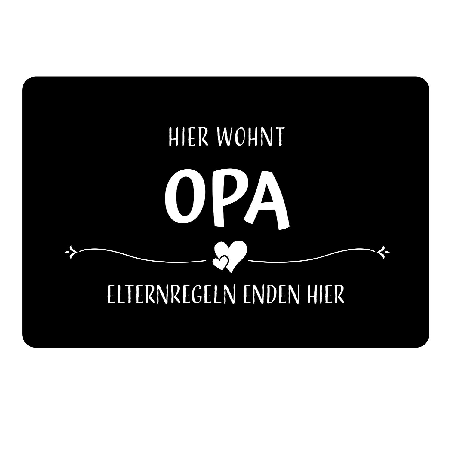 Fußmatte - Oma und Opa - Elternregeln enden hier