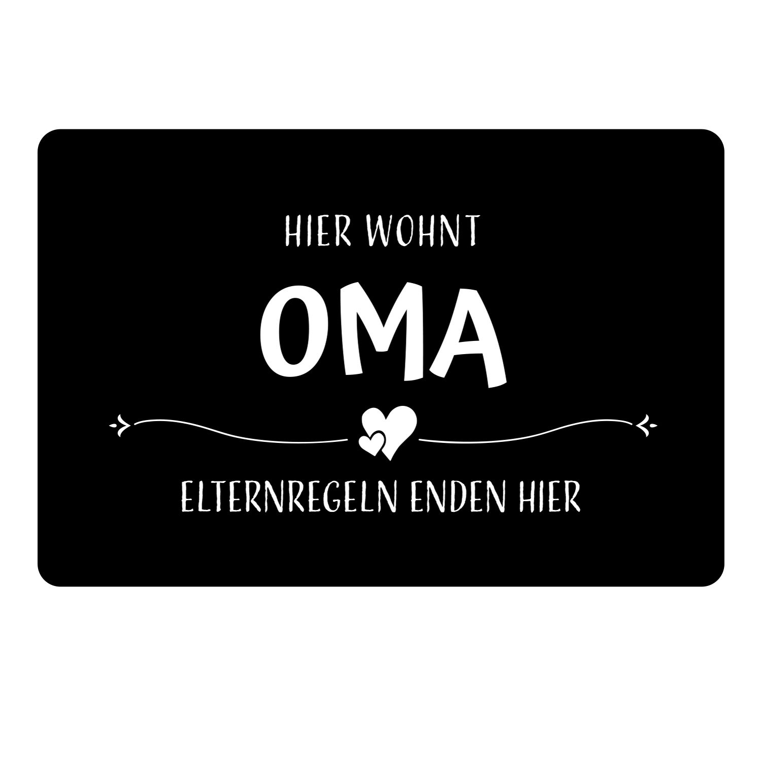 Fußmatte - Oma und Opa - Elternregeln enden hier