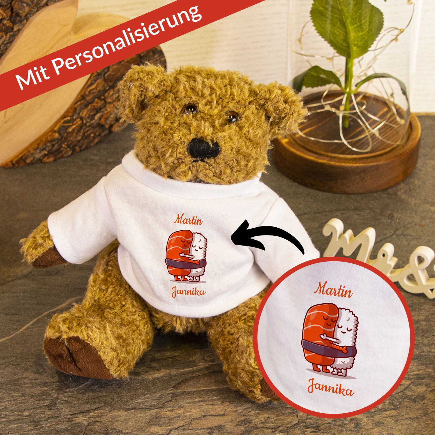 Kuscheltier - Romantik - mit Personalisierung