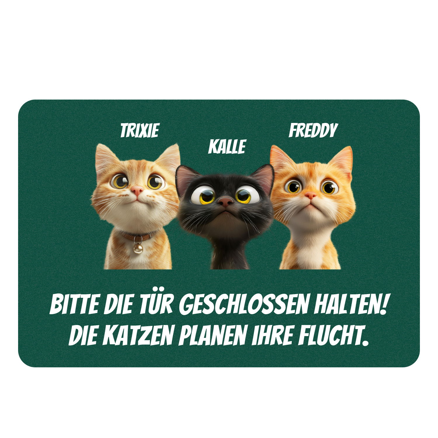 Fußmatte - Katzen planen Flucht