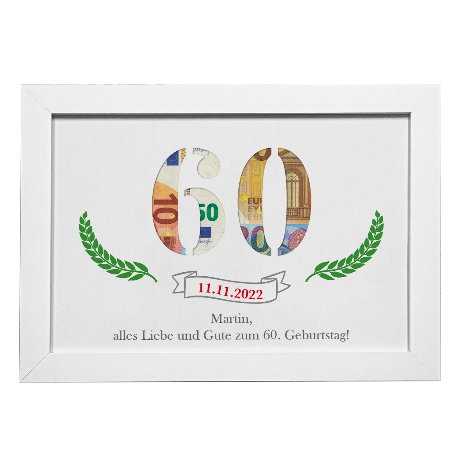 Geldgeschenk zum Geburtstag - Wandbild