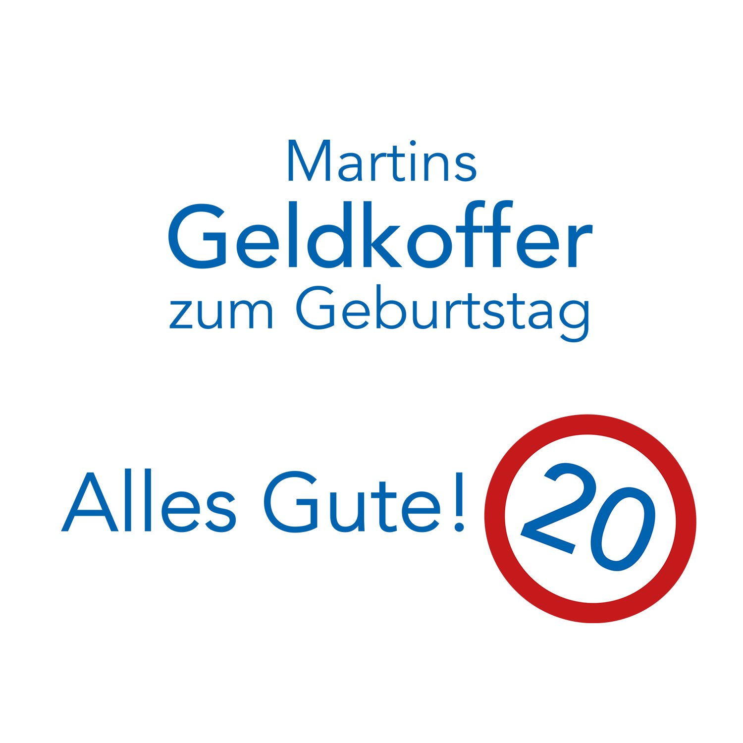 Geldkoffer zum Geburtstag mit Wunschname