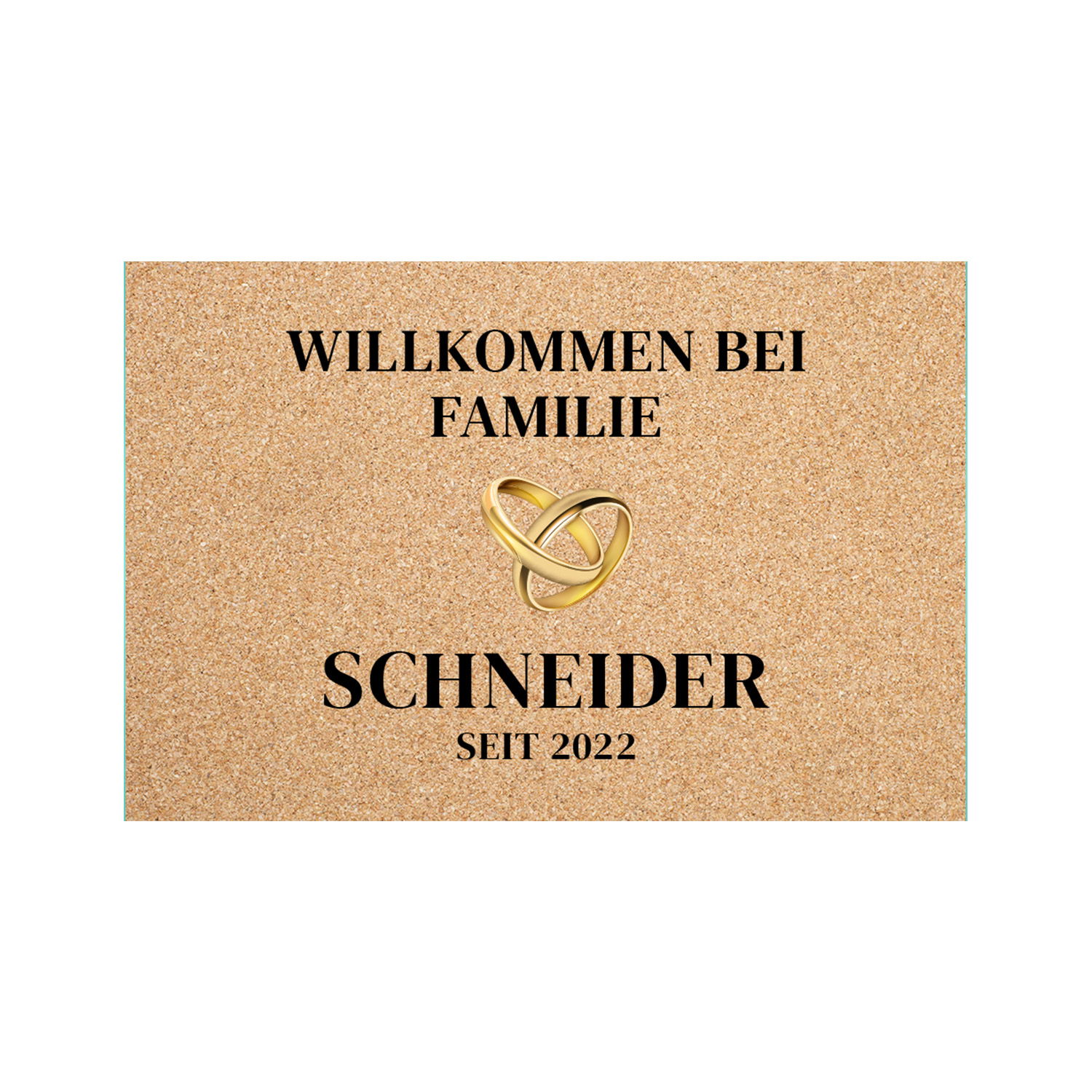 Fußmatte - Willkommen mit Personalisierung
