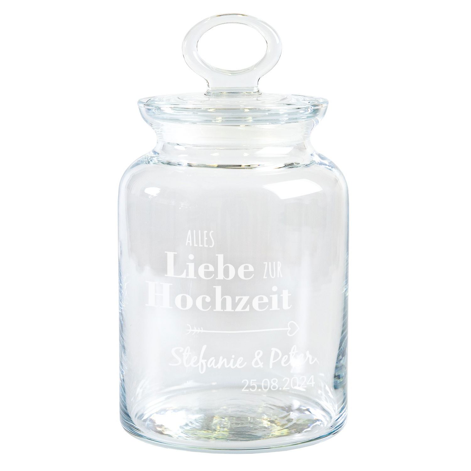 Keksglas zur Hochzeit mit Personalisierung