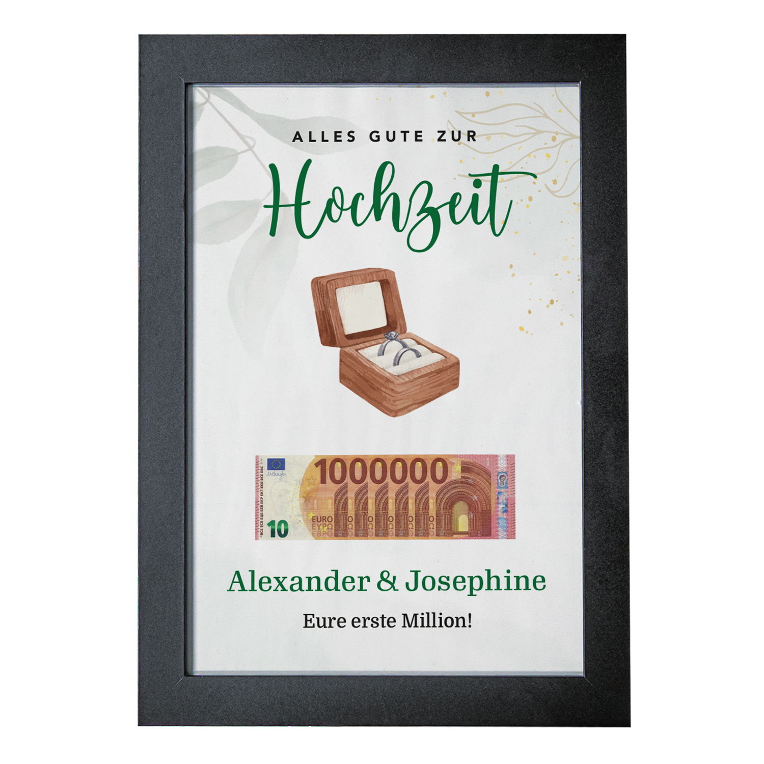 Geldgeschenk zur Hochzeit - Eure erste Million